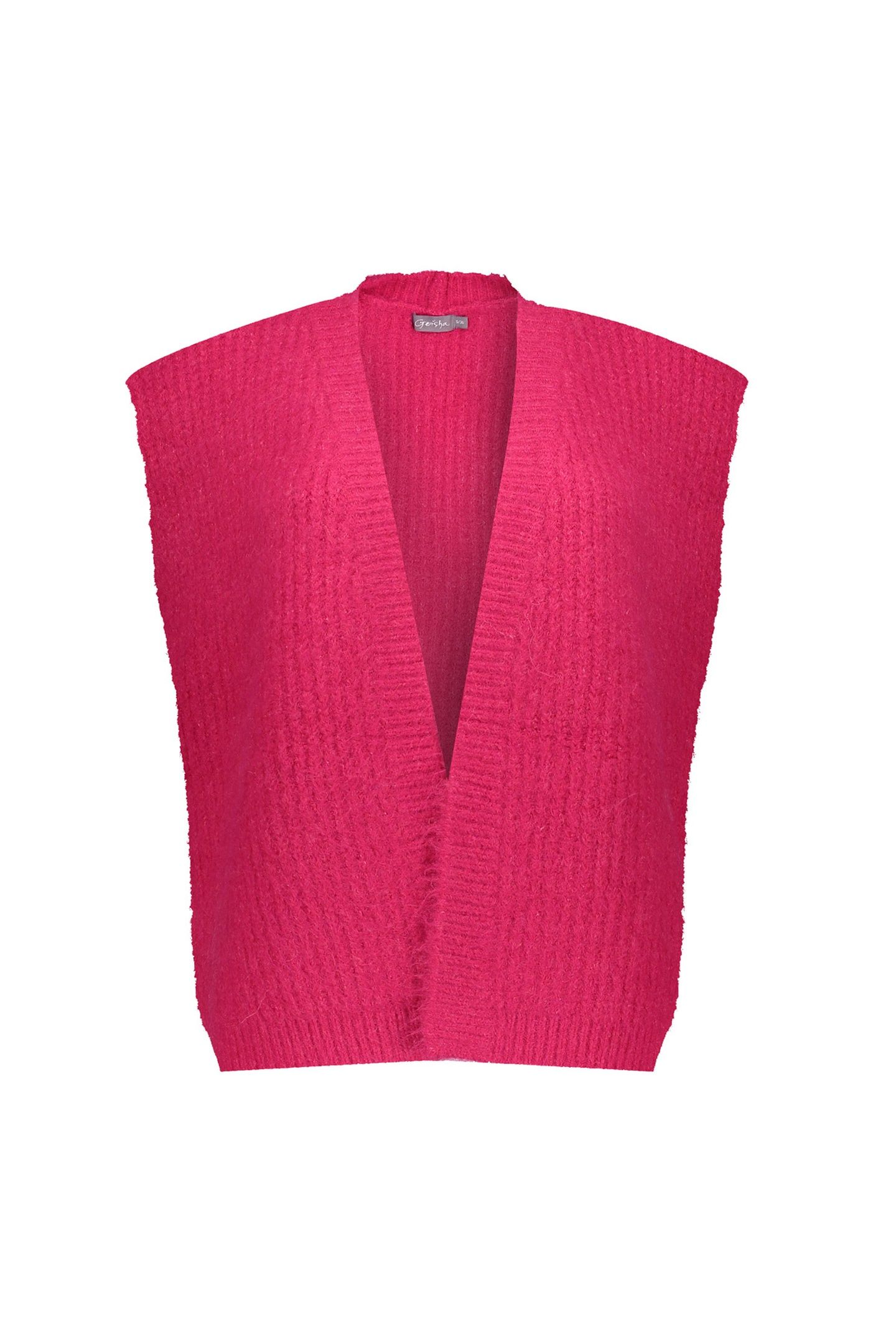 GILET HAIRY FUCHSIA 1