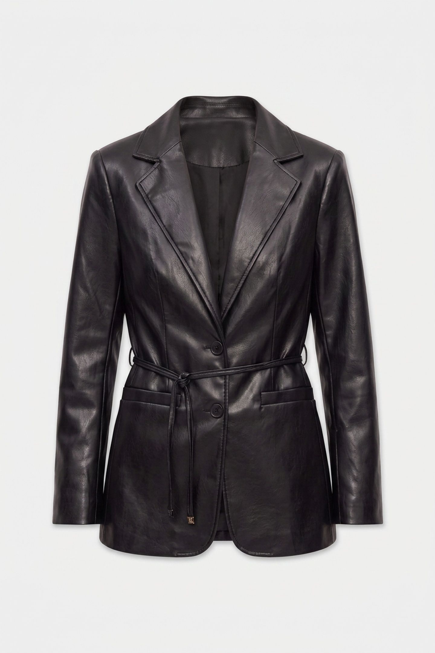 GLADYS BELTED BLAZER JET BLACK A996 3