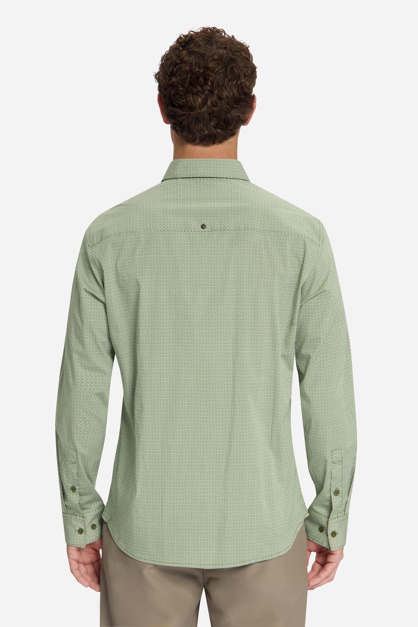 SHIRT STRETCH ALLOVER PRINTED MOSS 4