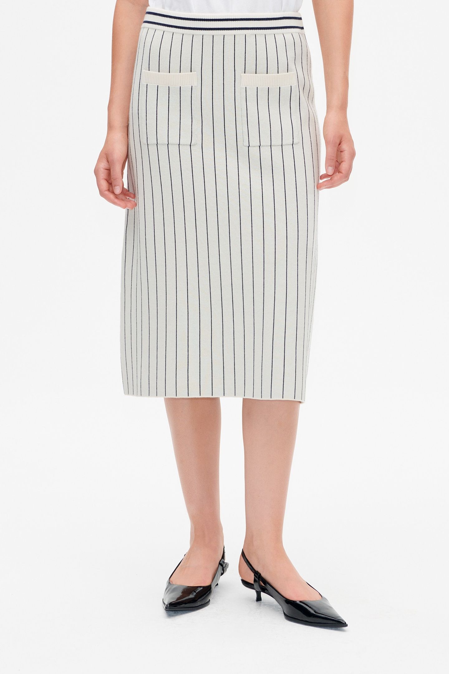 CELIE SKIRT CREME NAVY STRIPE 2