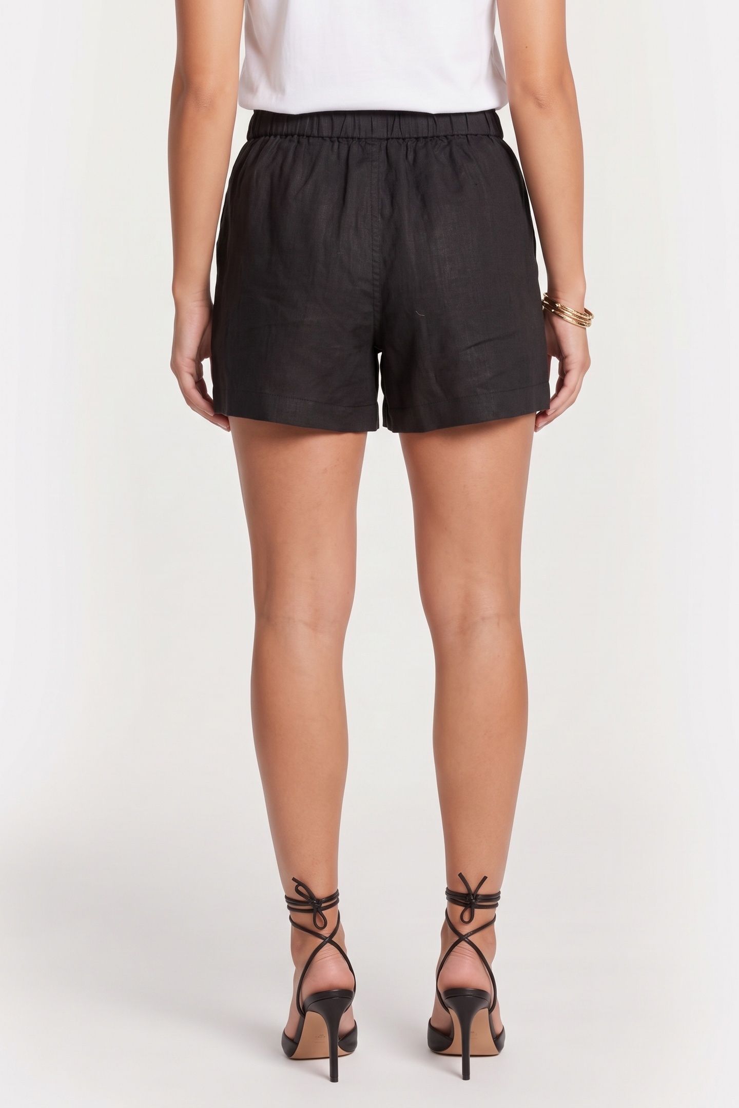 MAJLI LINEN SHORTS BLACK 2