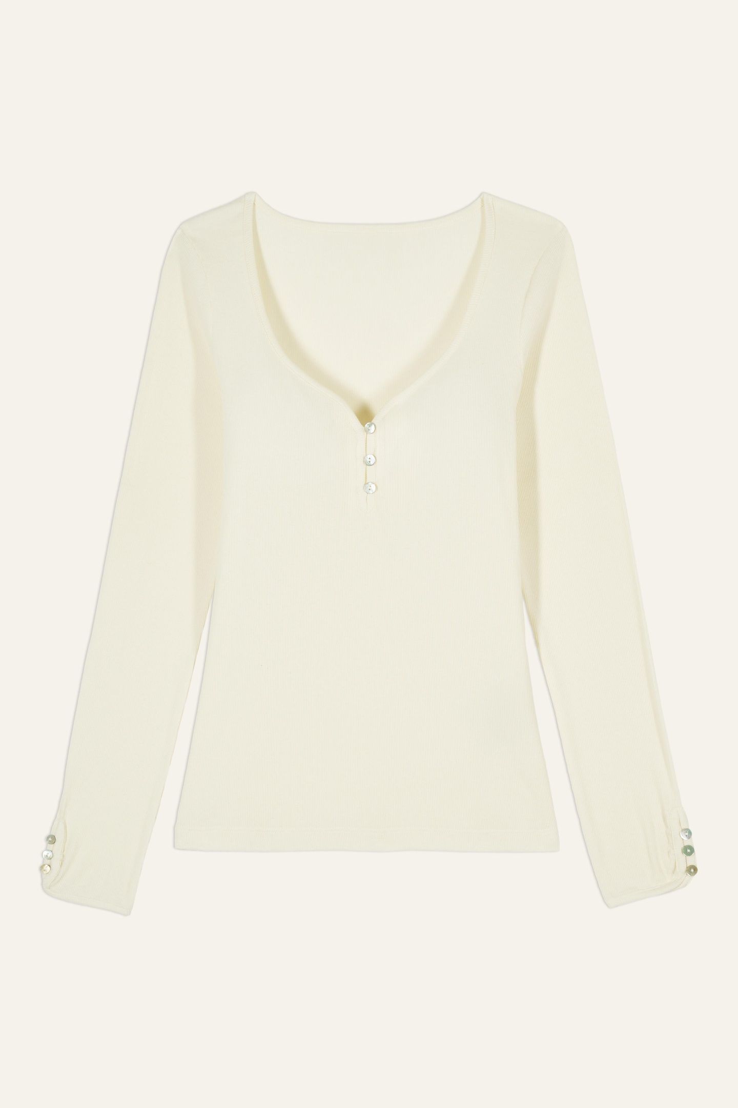 LONG SLEEVES TEE ECRU 3