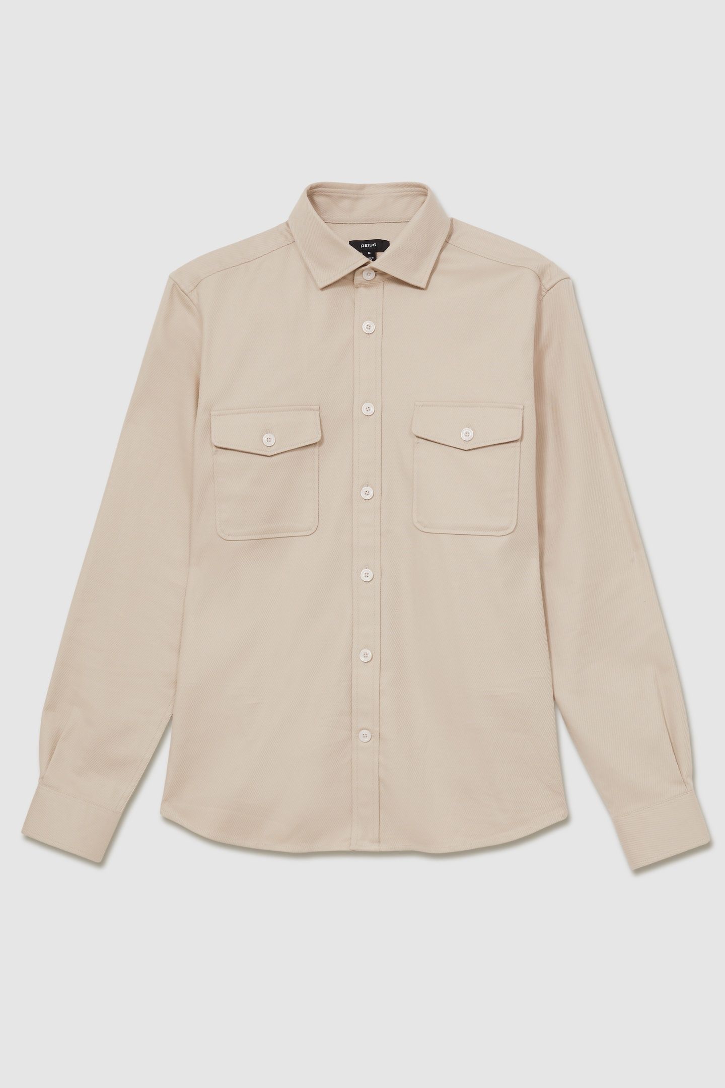 LS TWIN POCKET TEXTURED OVERSHIRT STONE 4