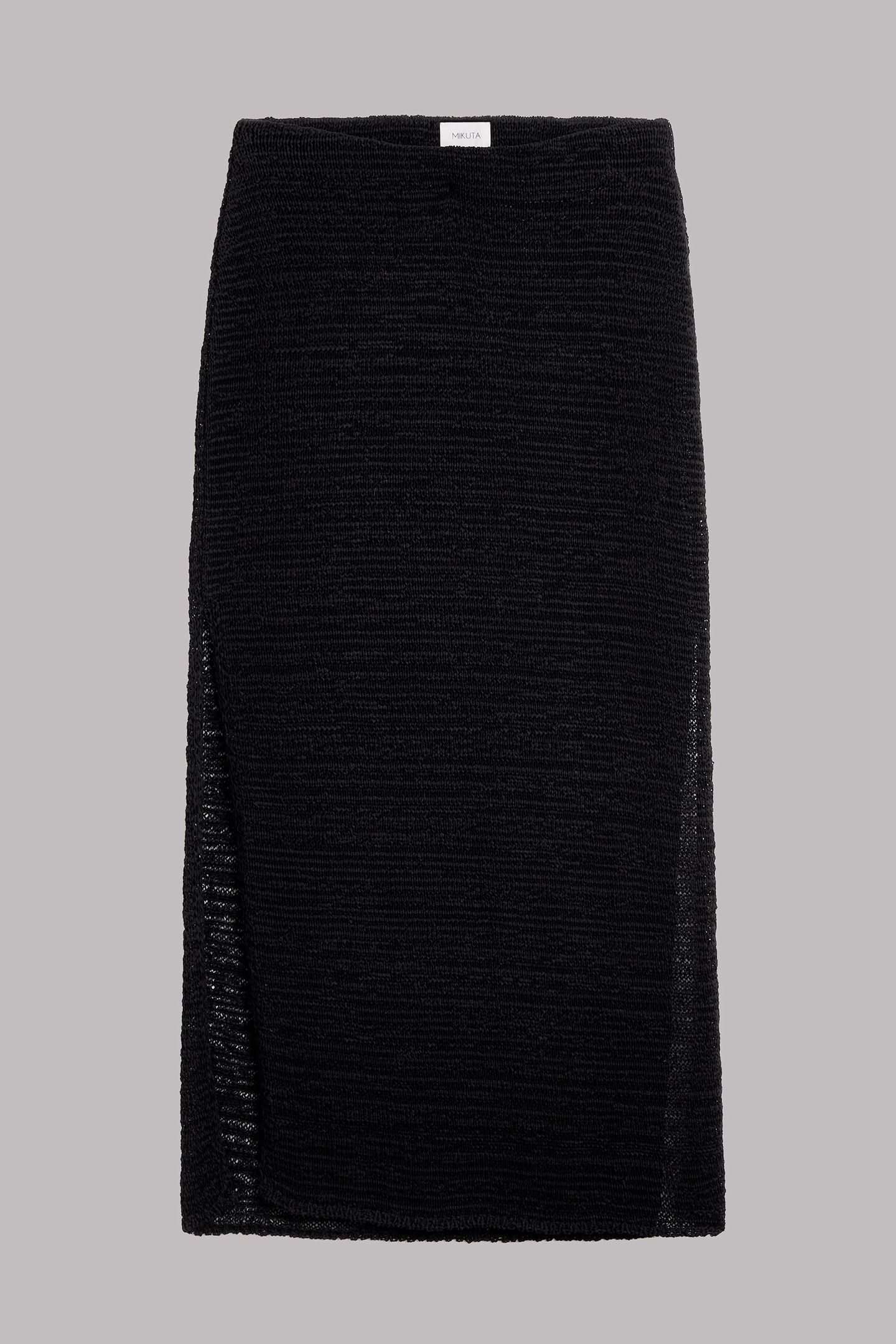 THE BLACK LONG KNITTED SKIRT BLACK 3