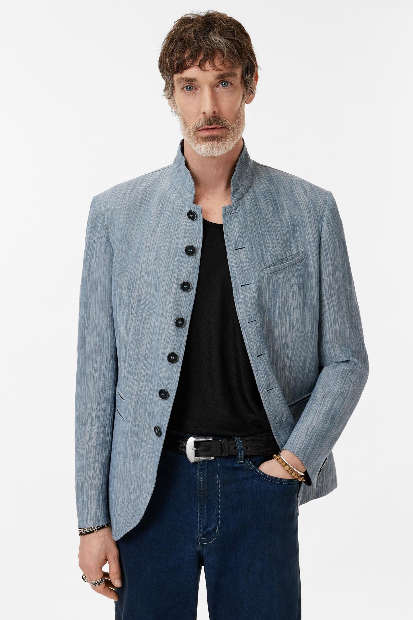 REDWOOD JACKET - SLIM FIT MULTI BTN CLOS BLUE MIST 1