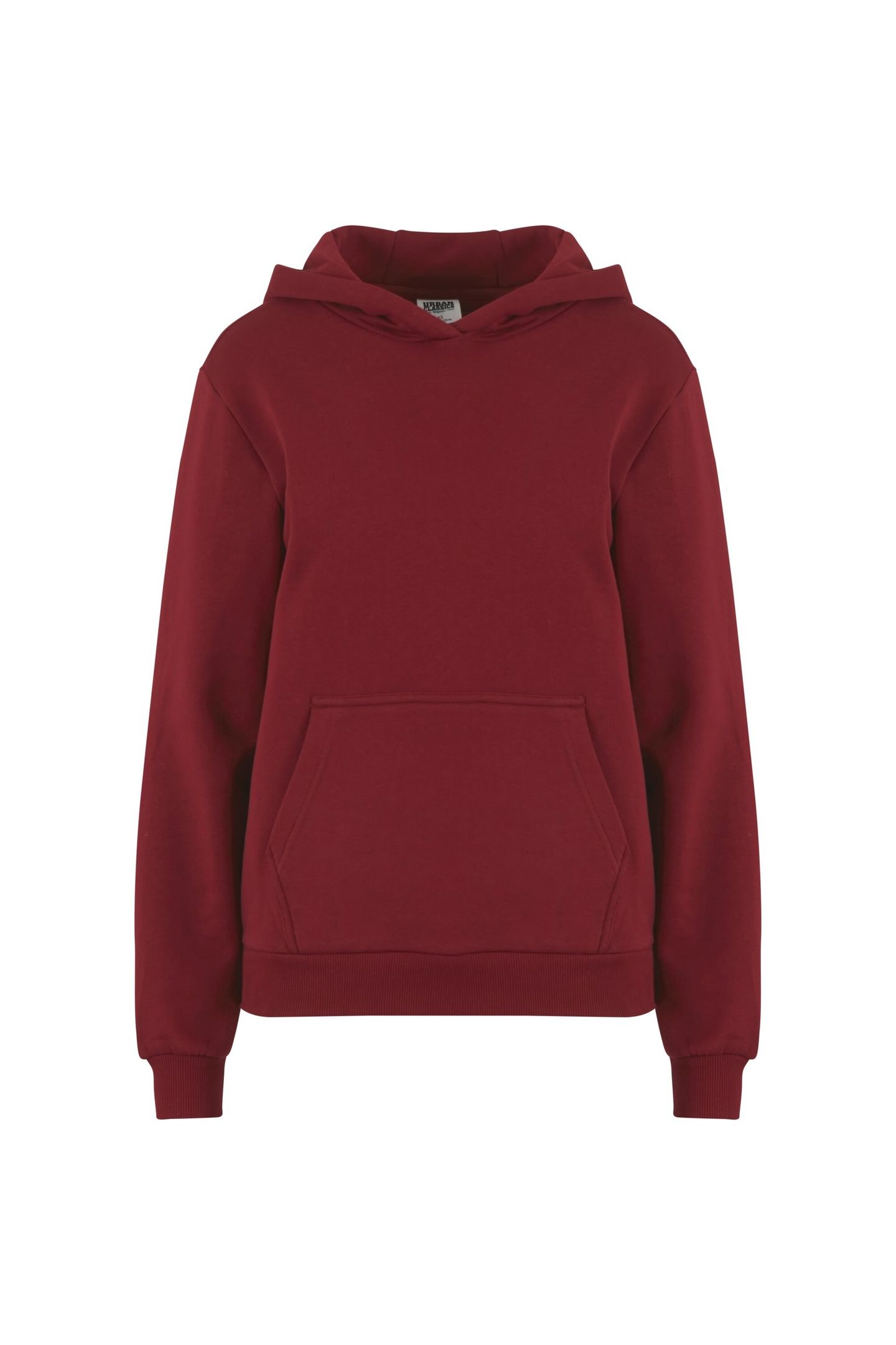 LADIES ESSENTIALS LOOSE BRUSHED FLEECE HOODY BURGUNDY 3