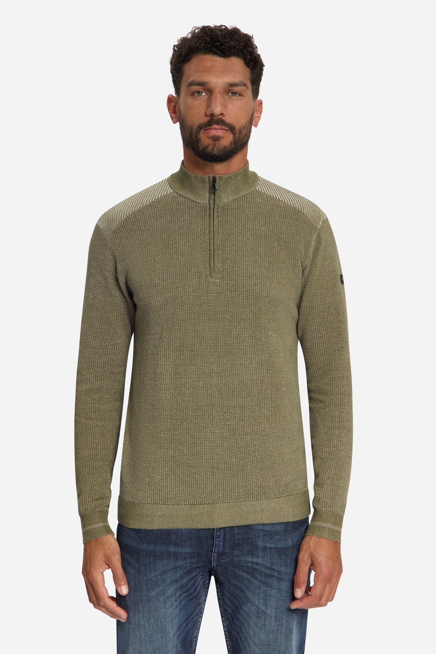 PULLOVER HALF ZIP PLATED MOSS 2