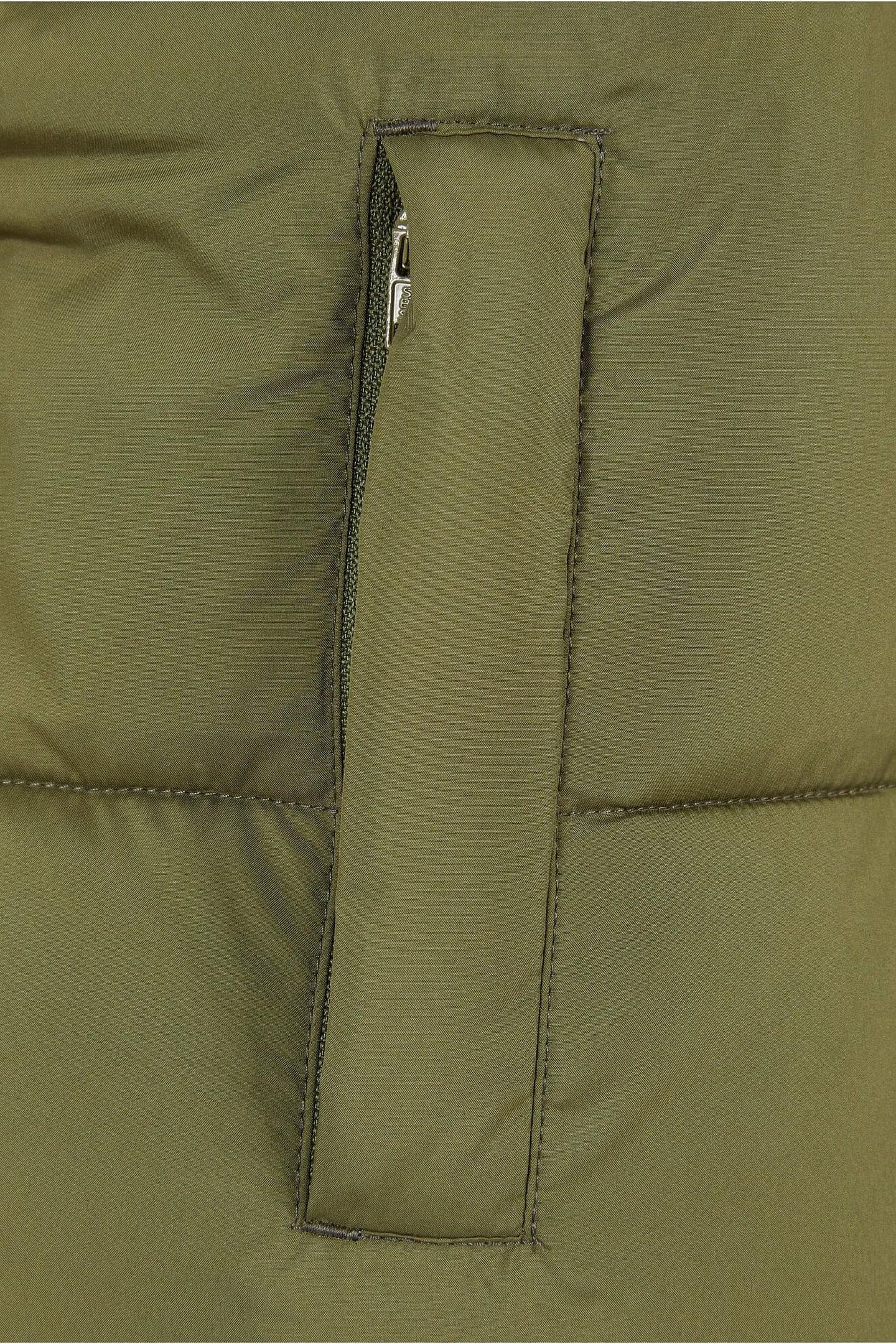 LADIES WAISTED PUFFER VEST OLIVE 6