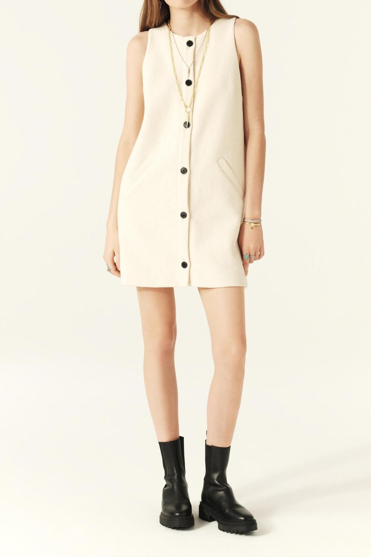 MINI DRESS ECRU 3