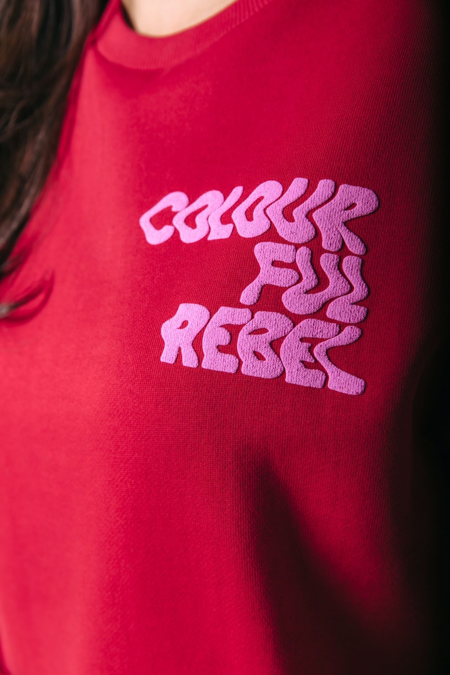 PUFF LOGO RELAXED SWEAT RED 3