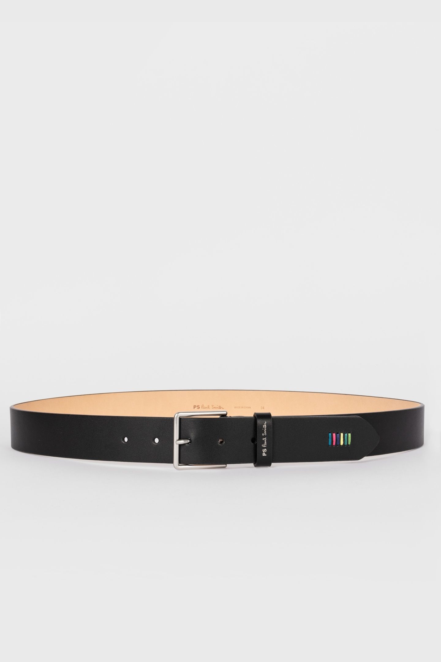 MEN BELT PS STITCH BLACK 1
