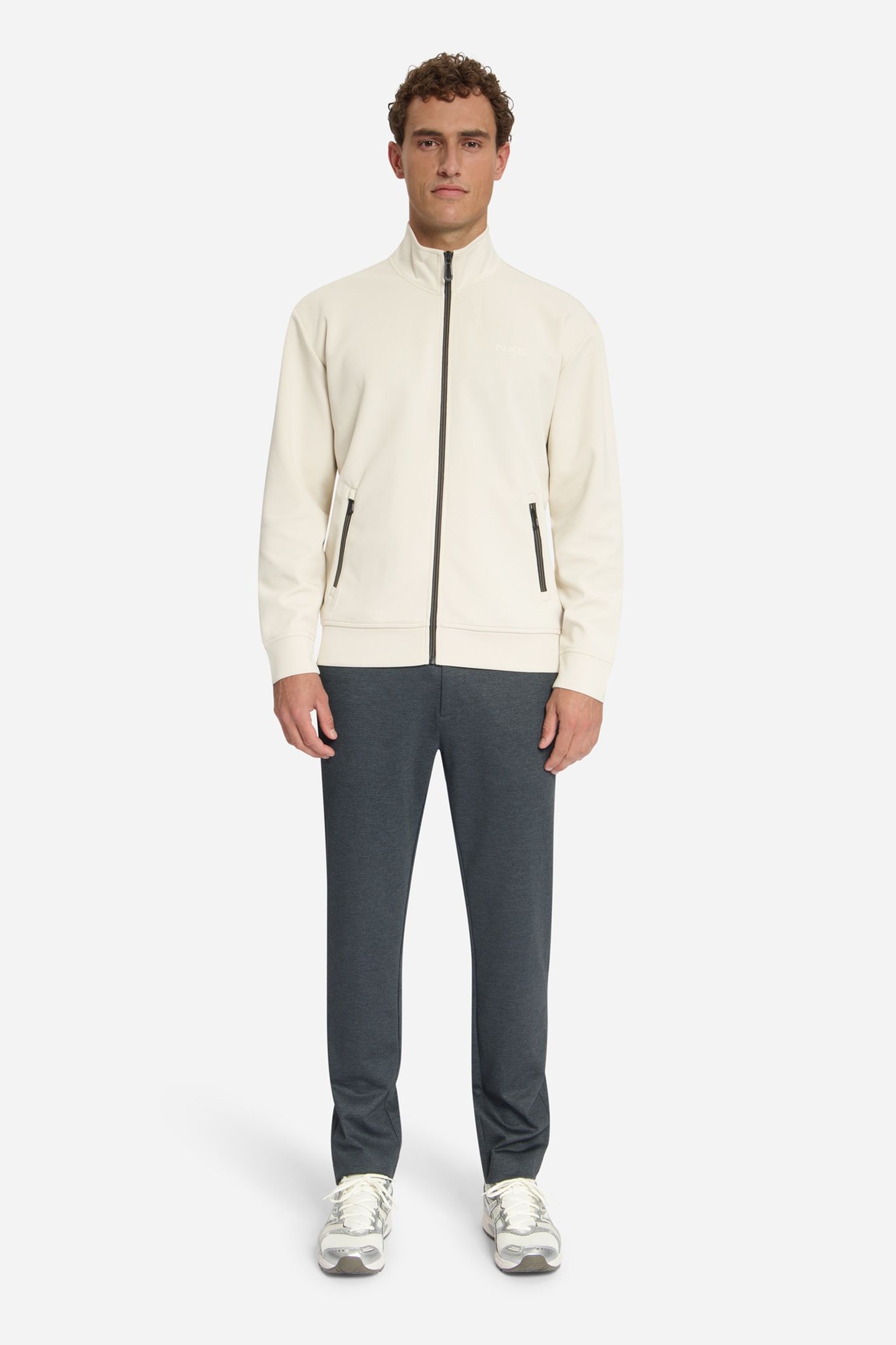 SWEATER FULL ZIP STONE 2