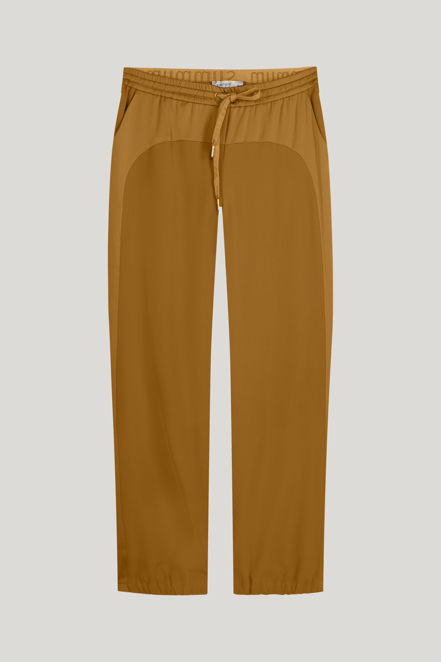 TROUSERS CREPE VISCOSE BLEND CAMEL BROWN 1