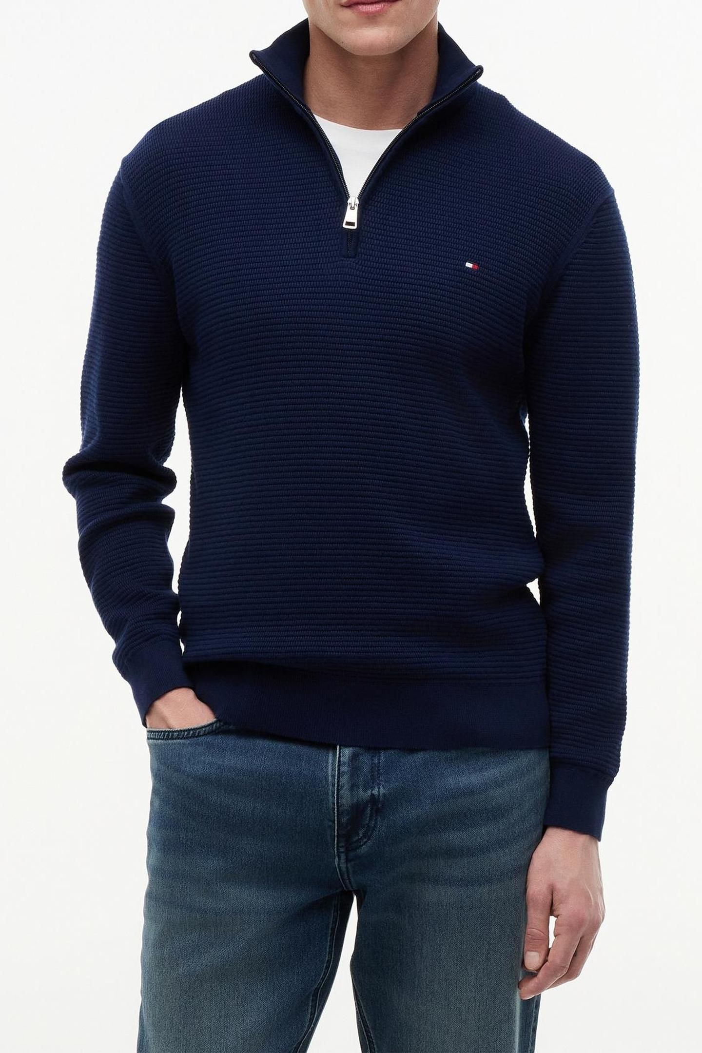SEASONAL STRUCTURE HALF-ZIP JUMPER CARBON NAVY 2