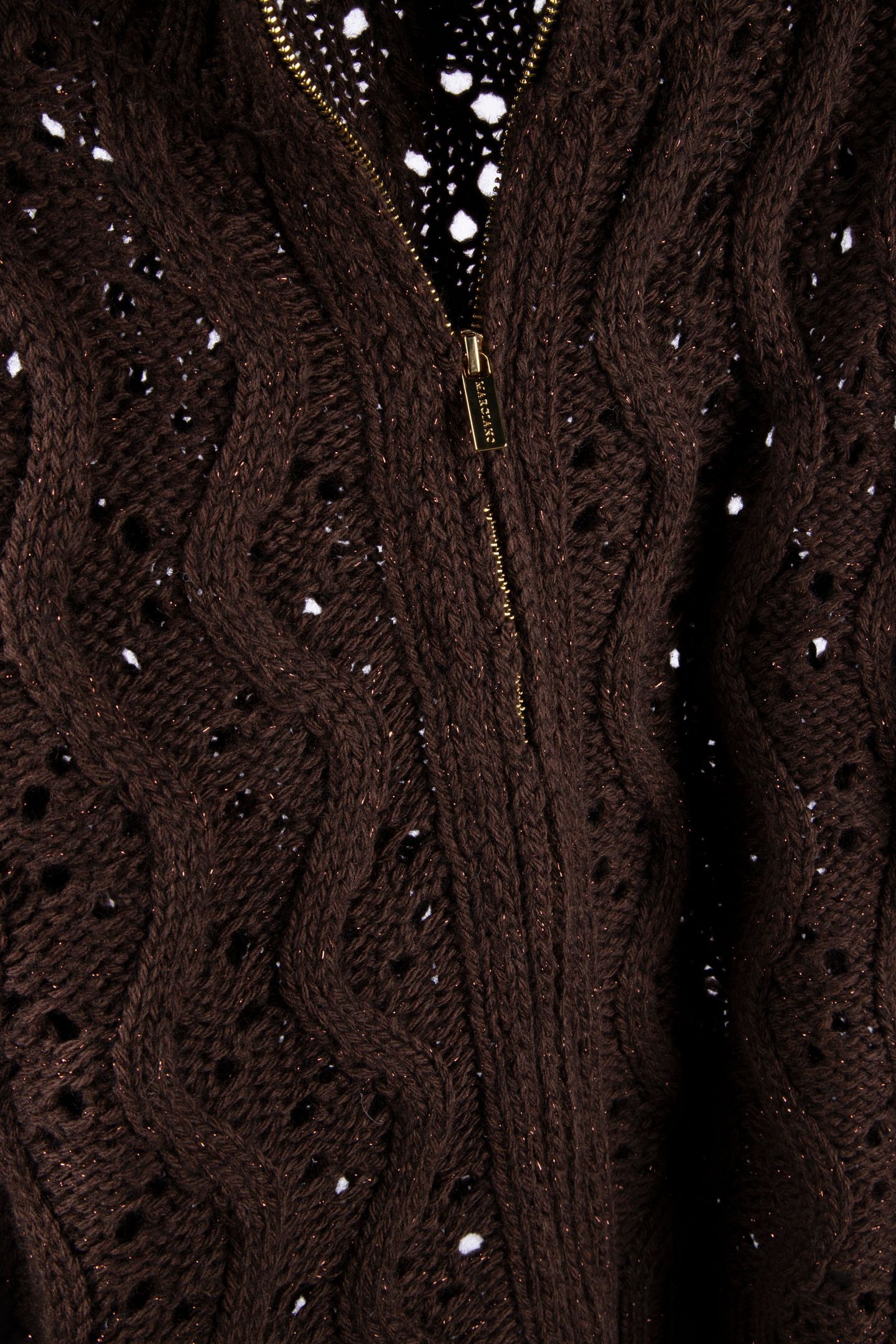 ADENORA ZIPPED CARDI CHOCOLATE BROWNIE MU 4