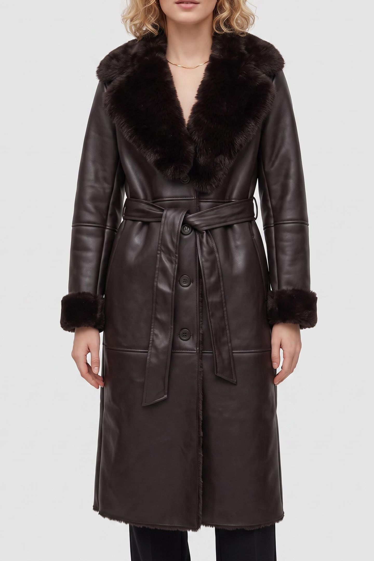 ZOEY FAUX LEATHER CO CHOCOLATE BROWNIE 1