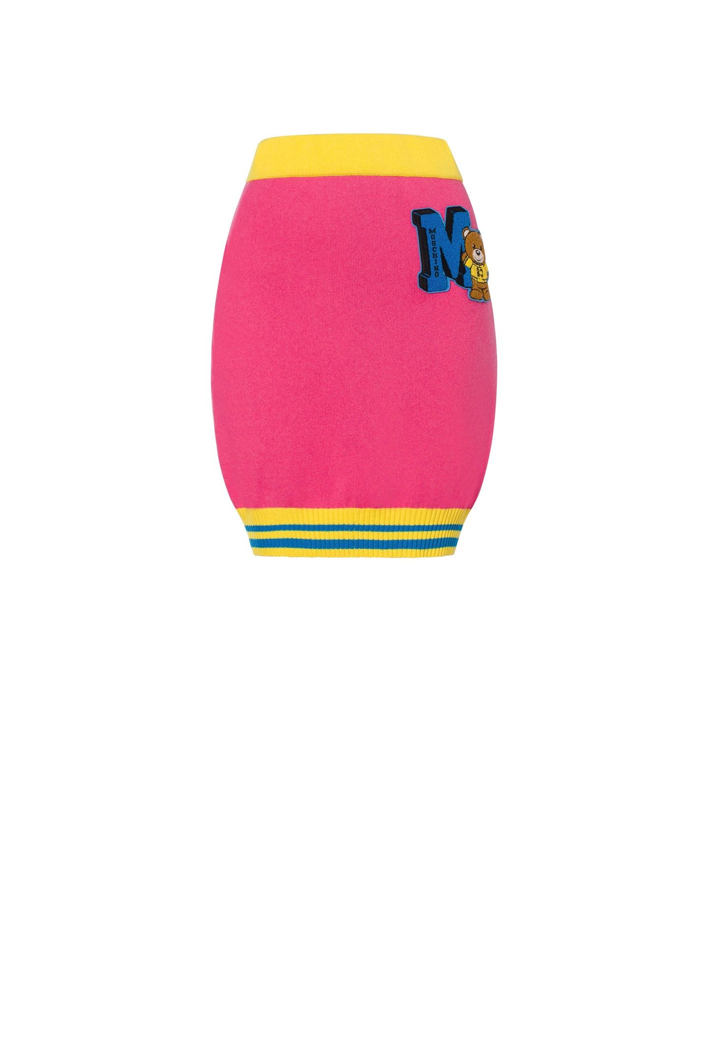 VARSITY TEDDY BEAR KNIT MINI SKIRT PINK 3