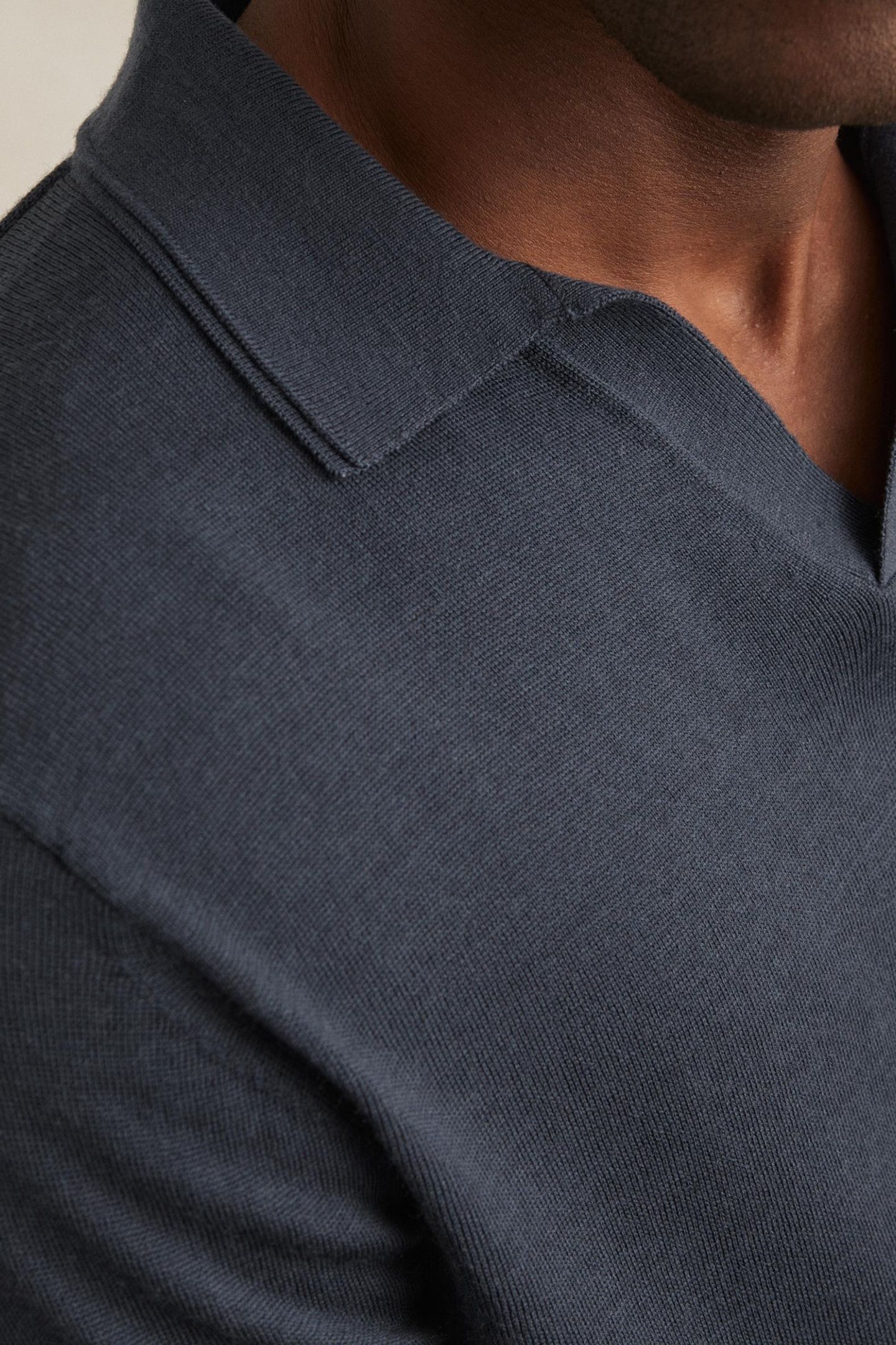 LS MERINO OPEN COLLAR JUMPER MIDNIGHT NAVY 4