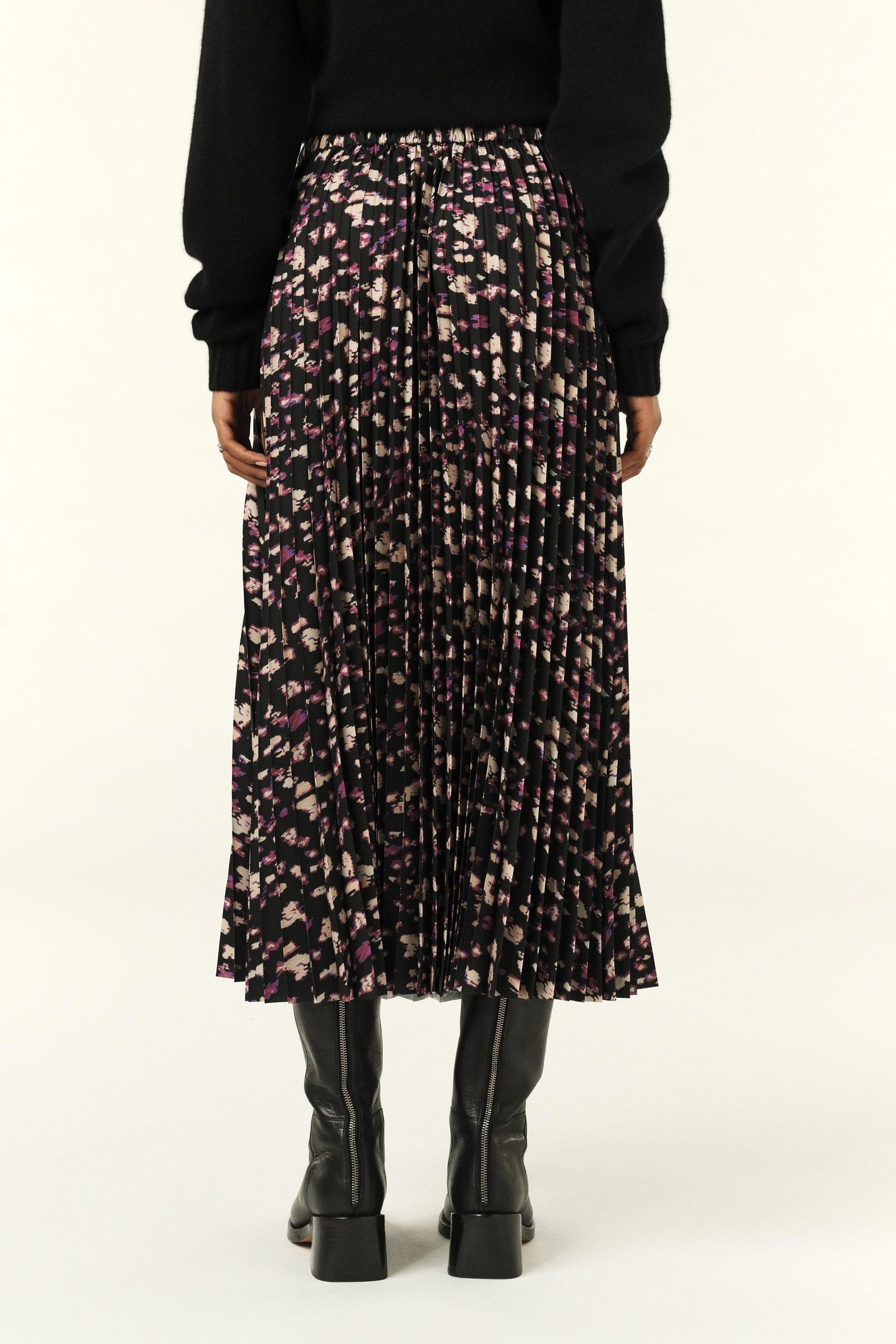 MID-LENGTH SKIRT BORDEAUX 2