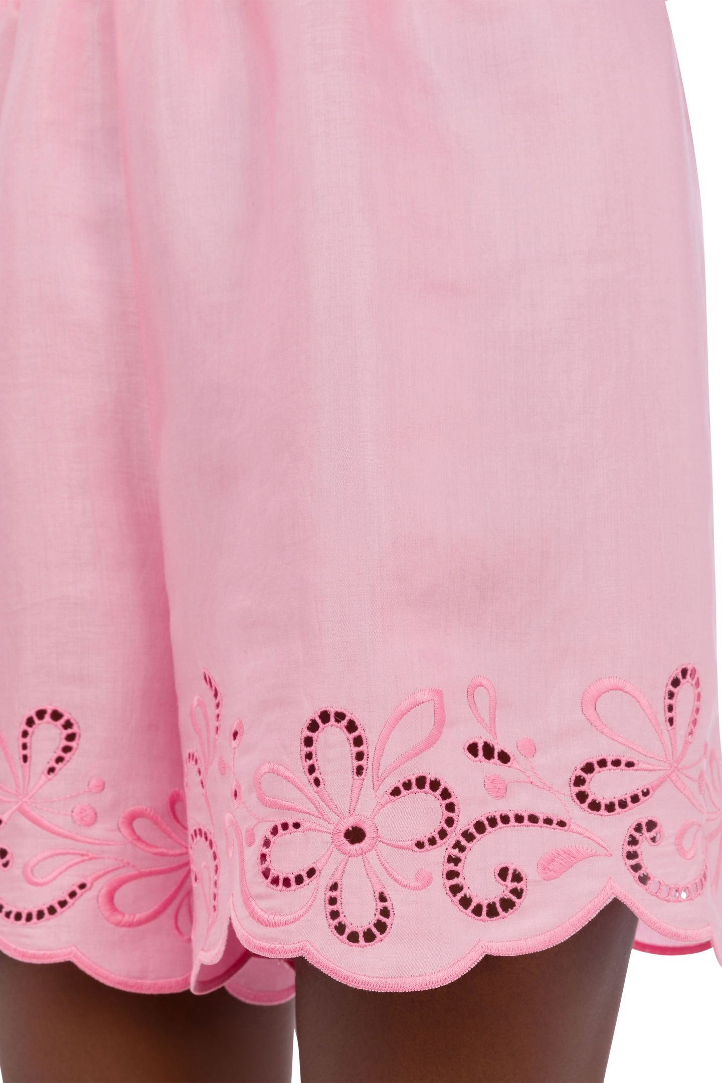 AJOUR NYLON AND VISCOSE SHORTS PINK 4