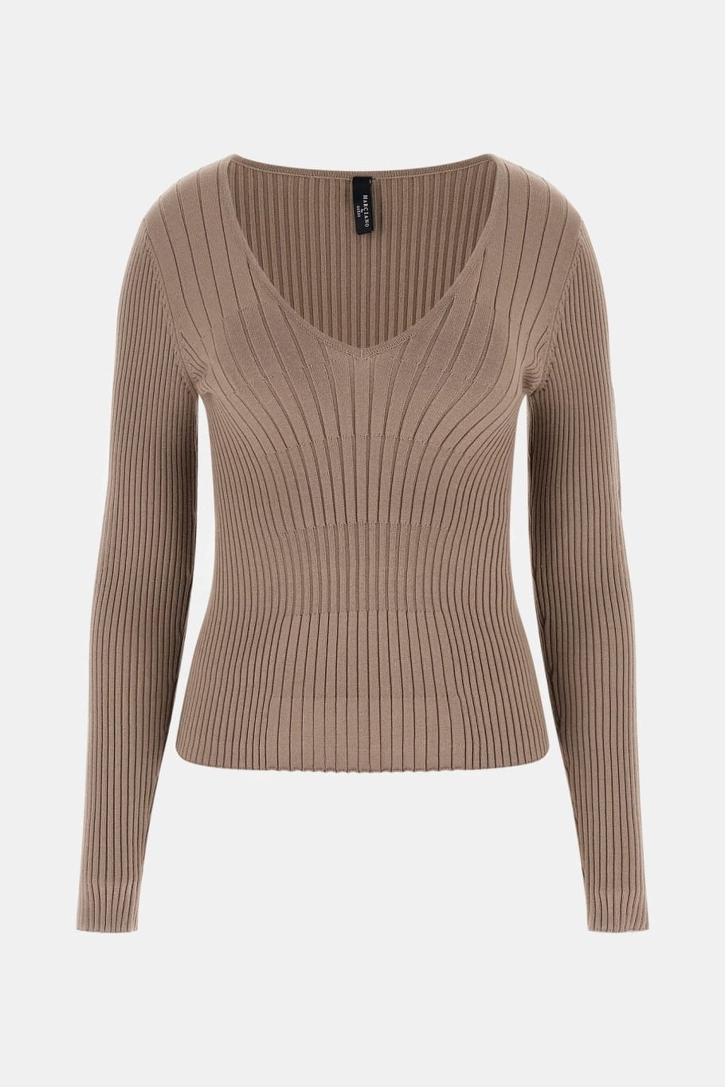 AGATHE LS VN TOP SWE SILK TAUPE 4