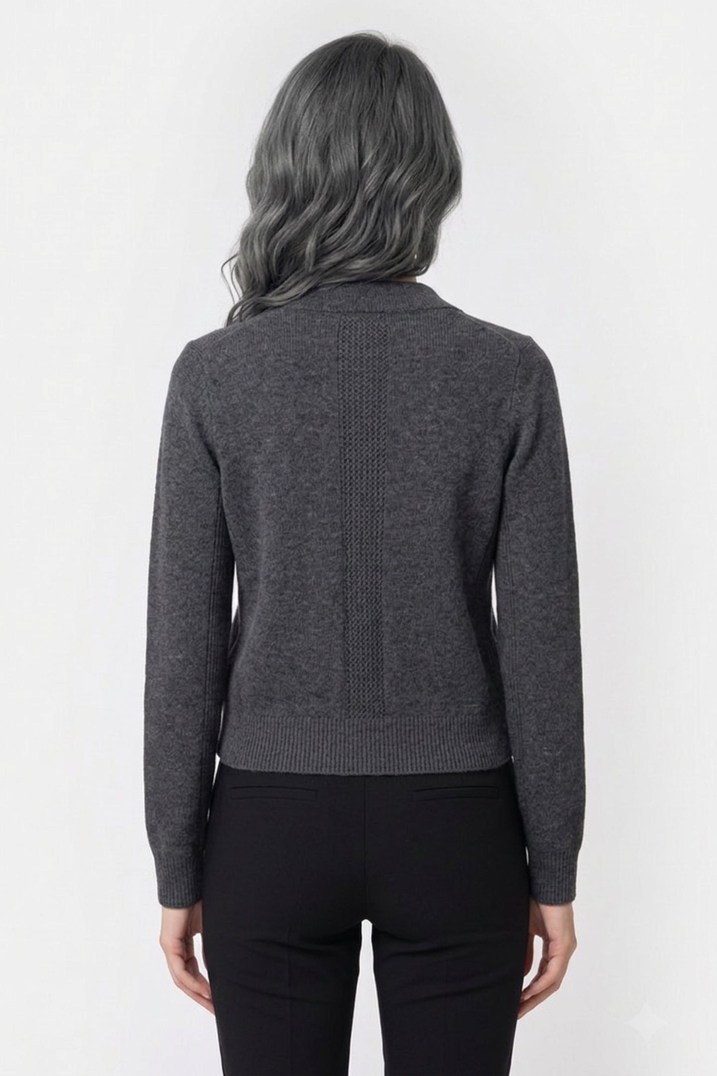 AFRAH LS POCKETS CAR DARK COAL HEATHER M9 2