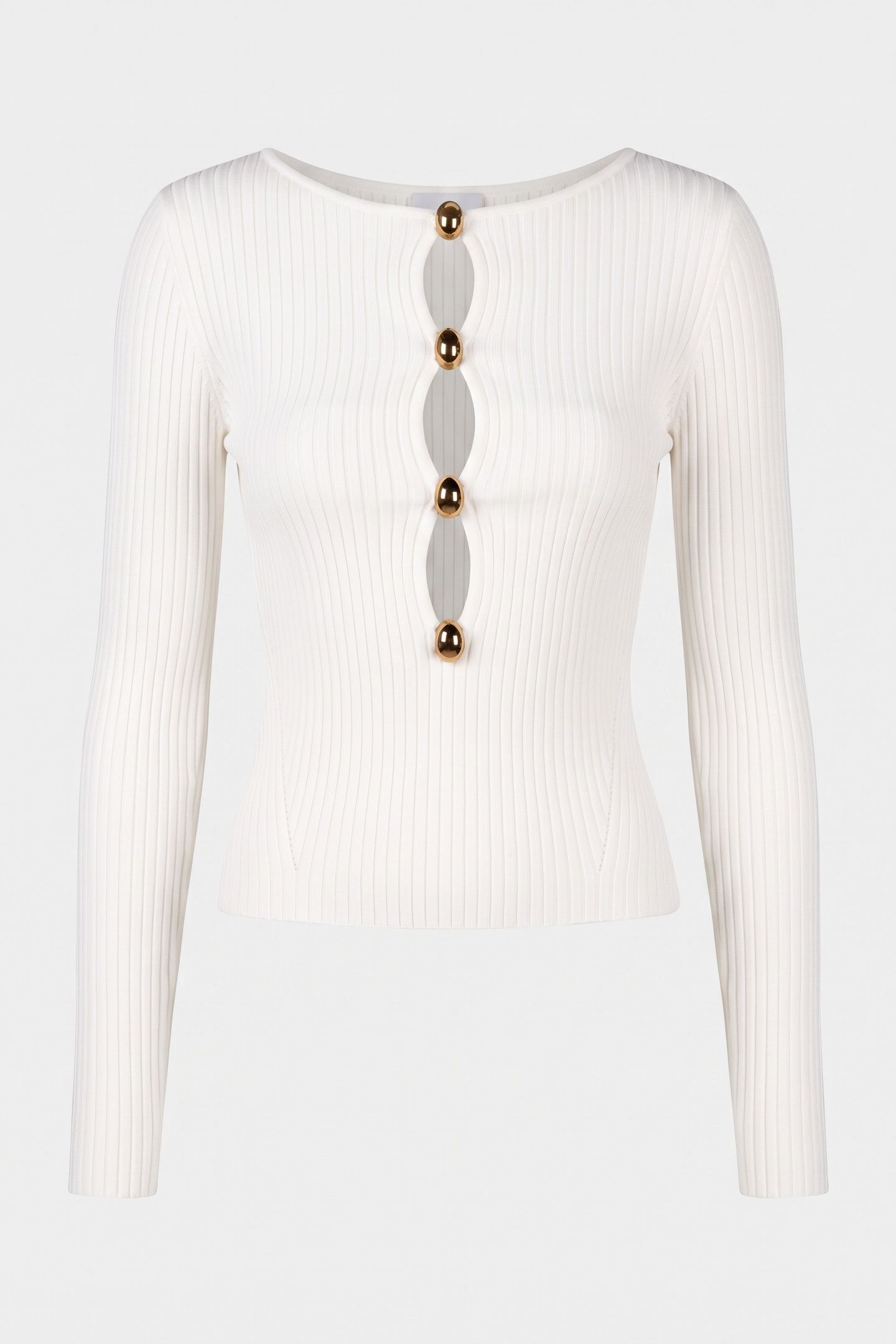 AGATHE RIBBED LS SWT MACADAMIA 3