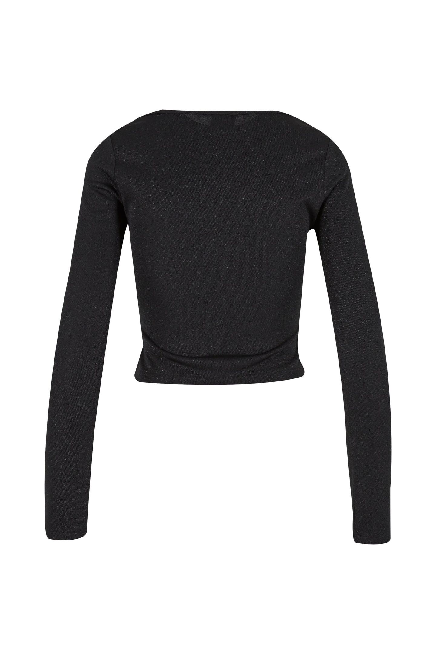 LADIES GLITTER SQUARE NECK LONGSLEEVE BLACK 4