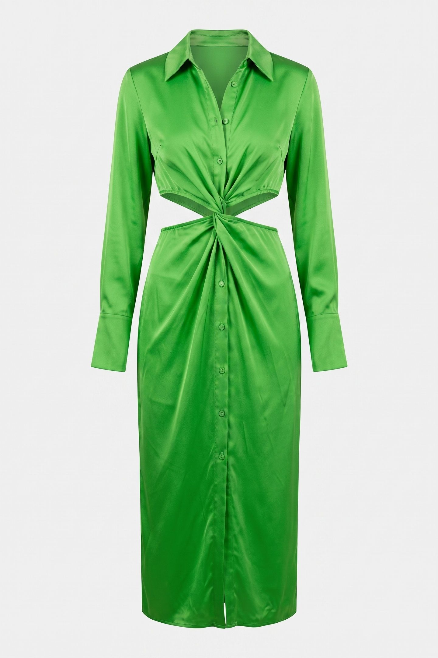 ST KIARA CUT OUT DRESS GREEN 3