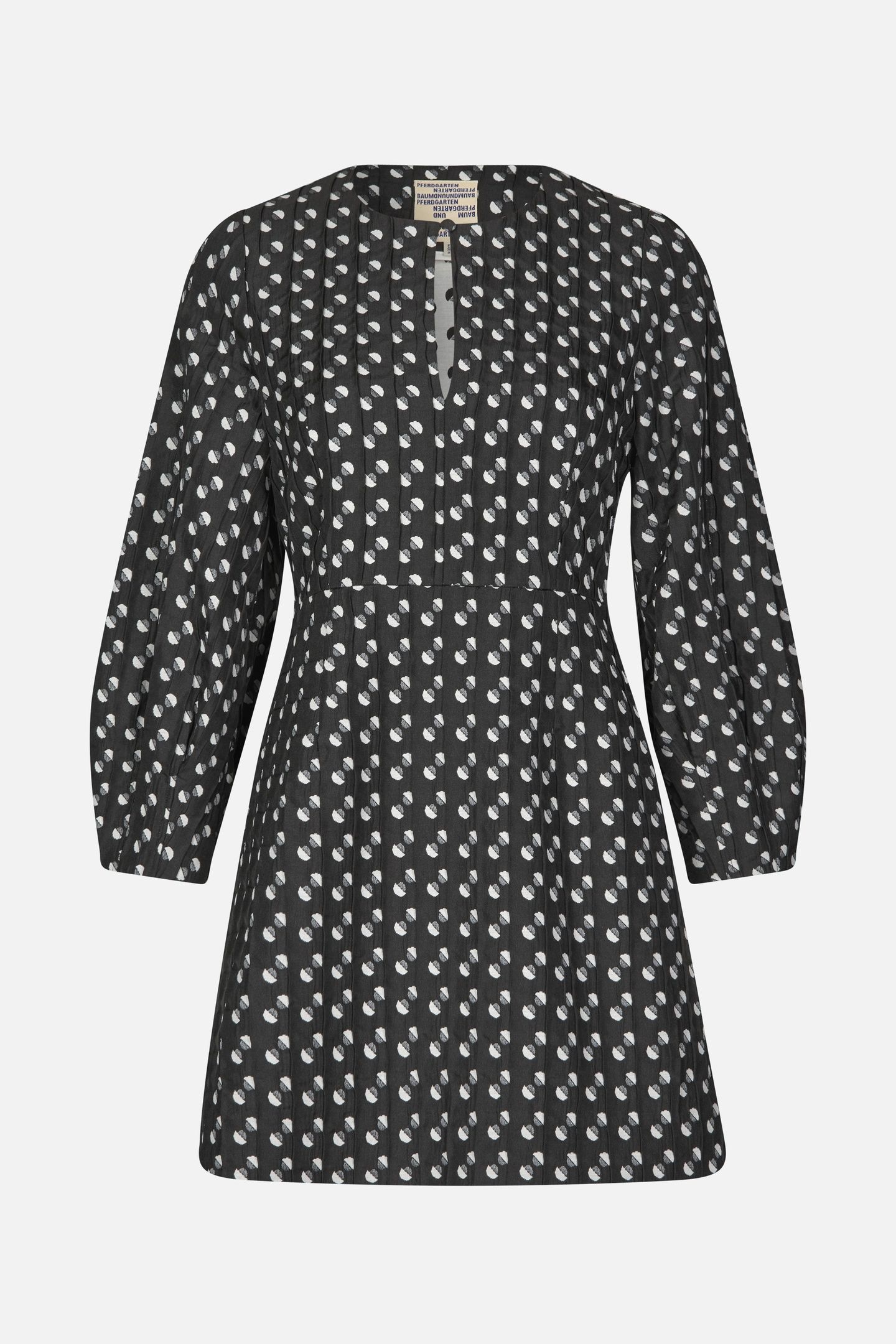 AFIFA DRESS BLACK JACQUARD DOT 3