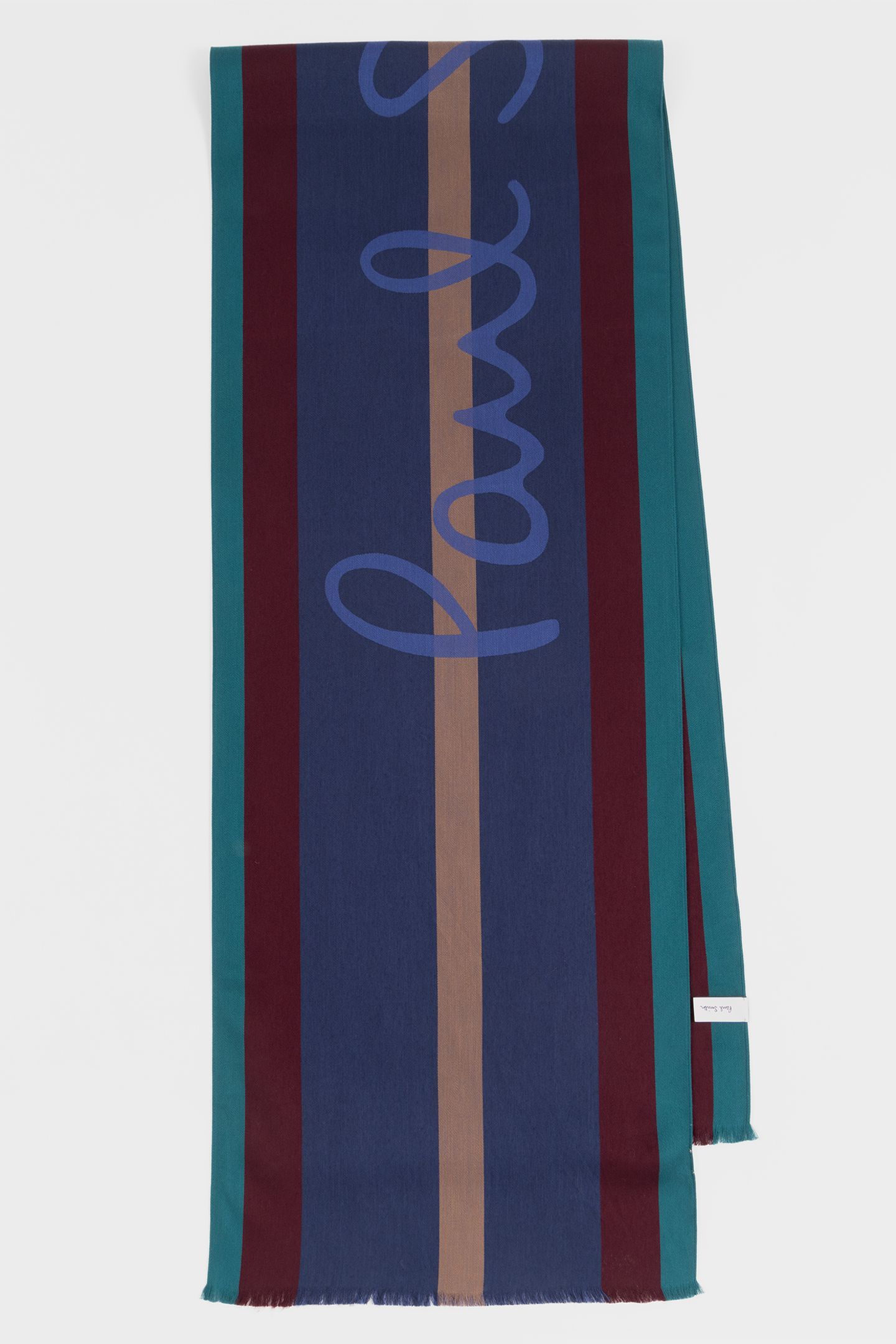 MEN SCARF REGGIE STRIPE COBALT BLUE 1