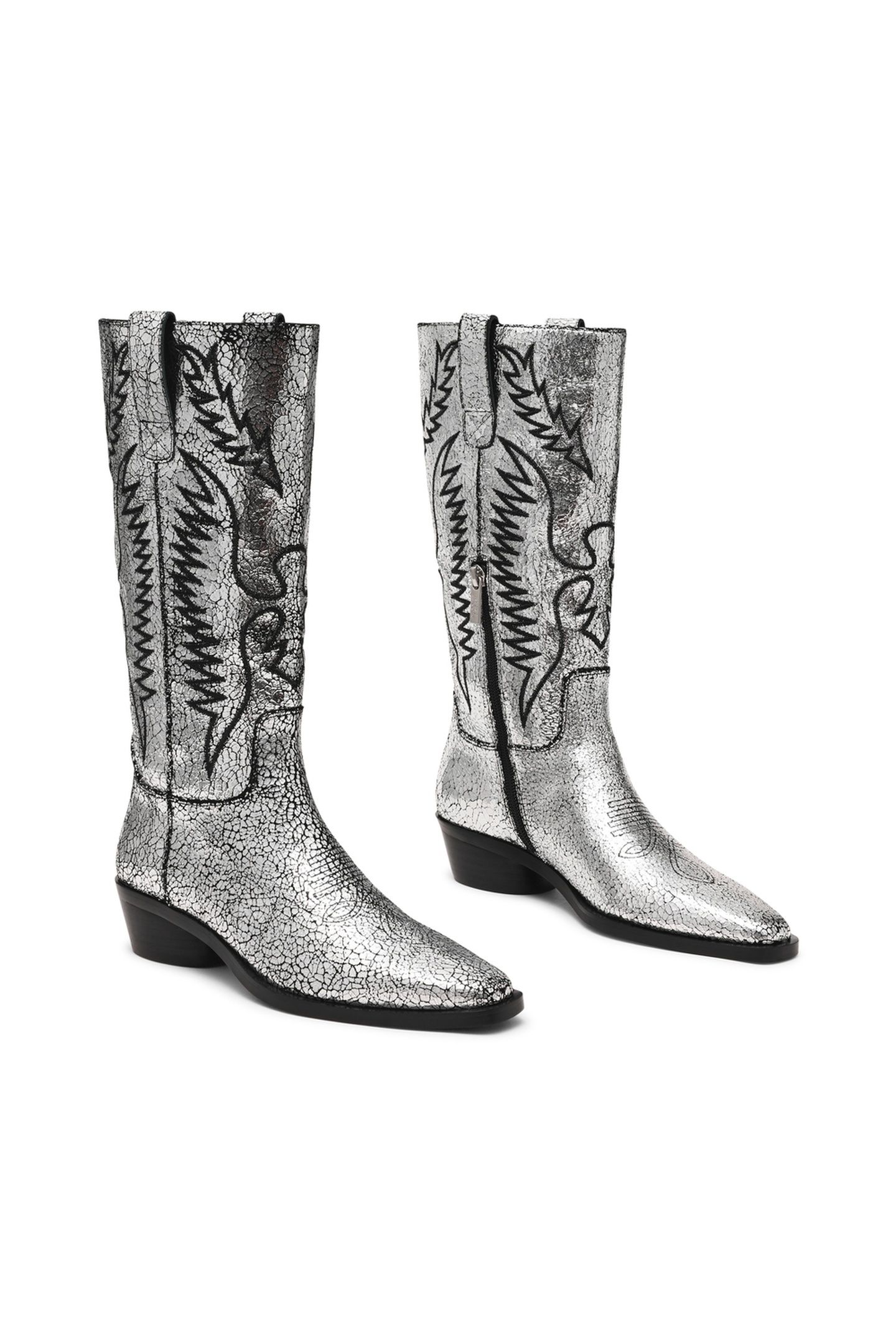 TREVI BOOTS SILVER LEATHER 2