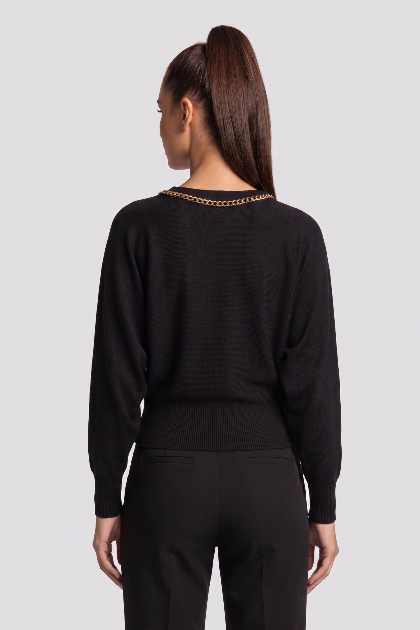 ABEL CN DOLMAN SLEEV JET BLACK A996 2