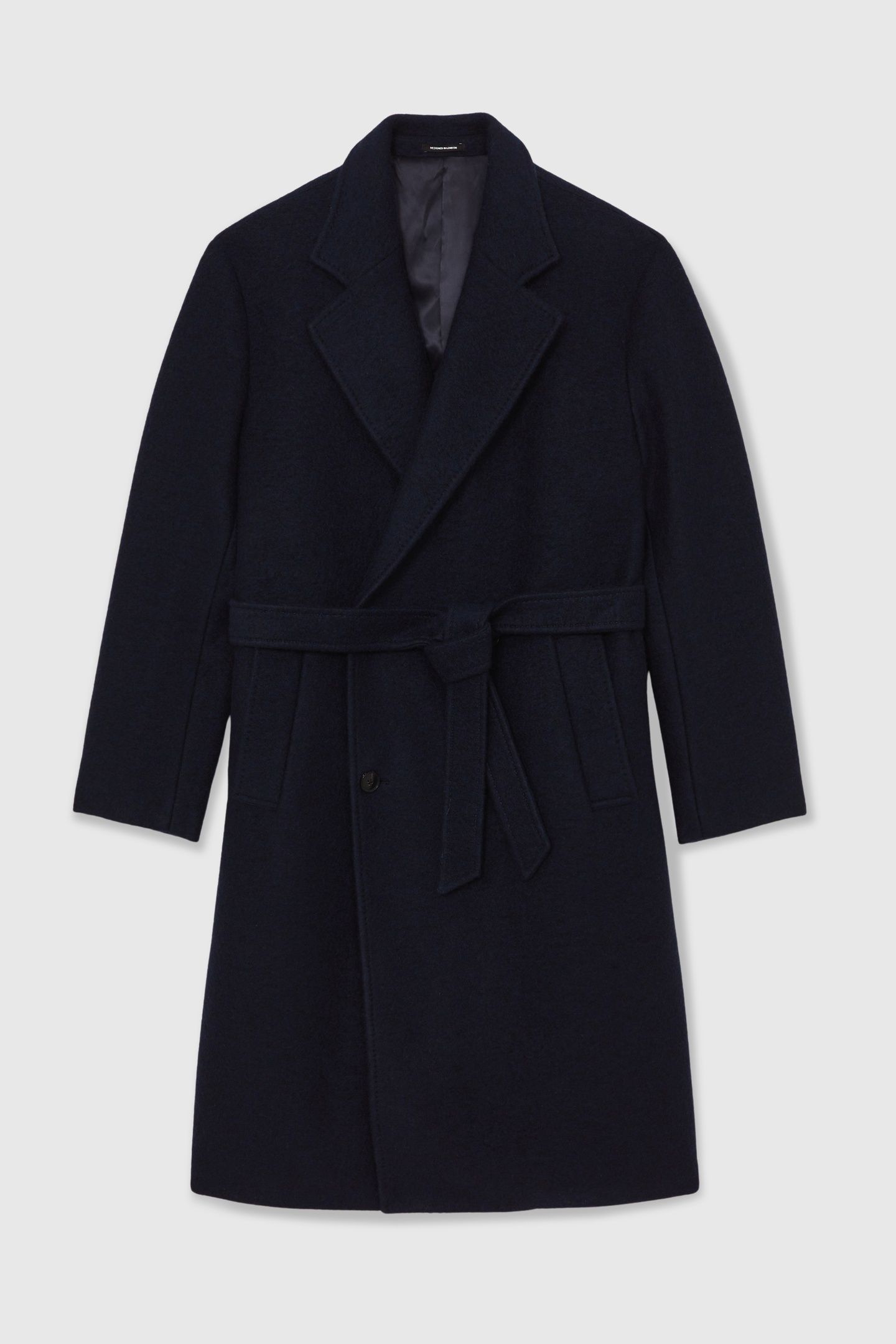 LS BOUCLE DB BELTED OVERCOAT NAVY 4