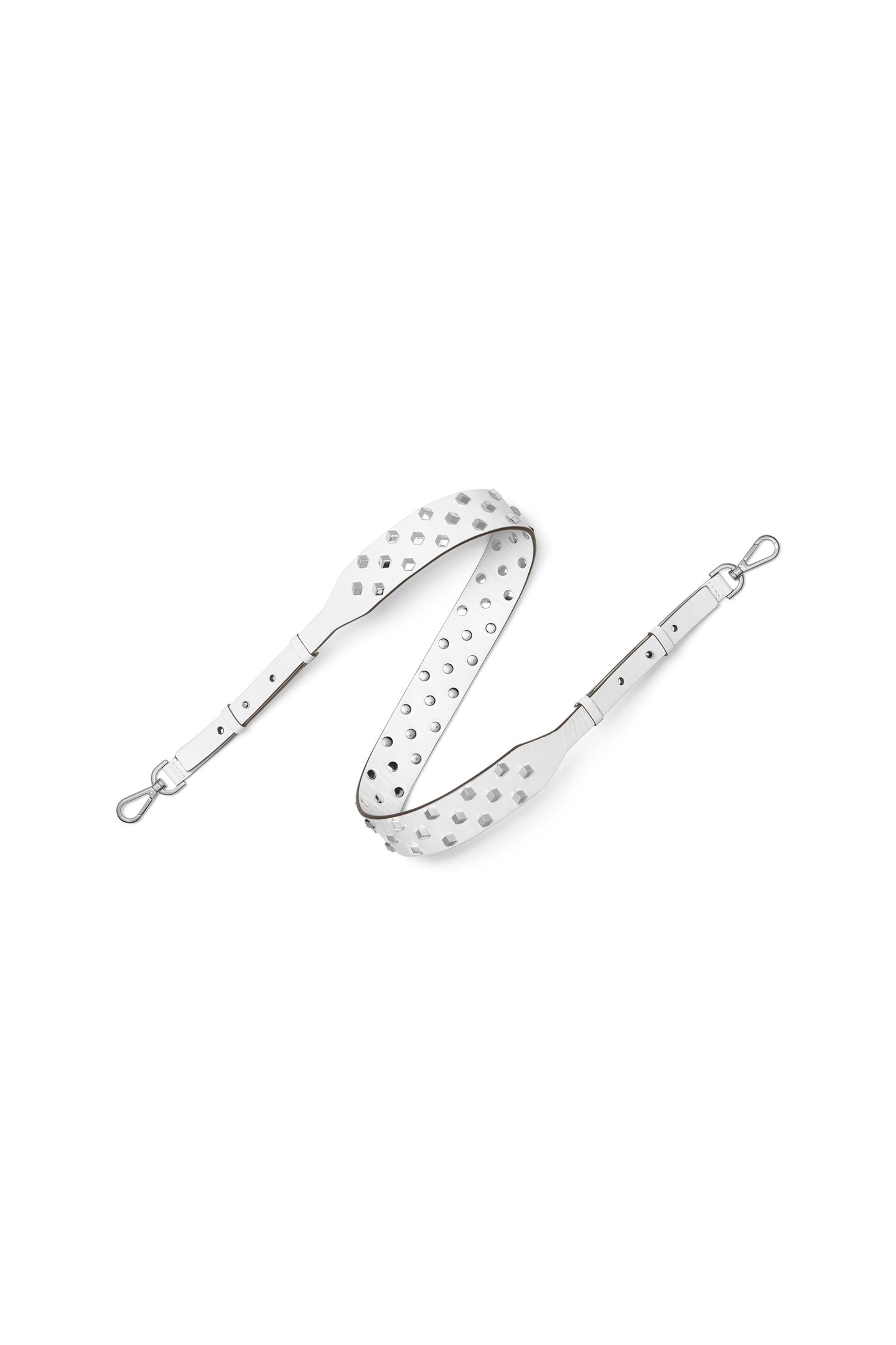 LEATHER BAG STRAP OPTIC WHITE 1