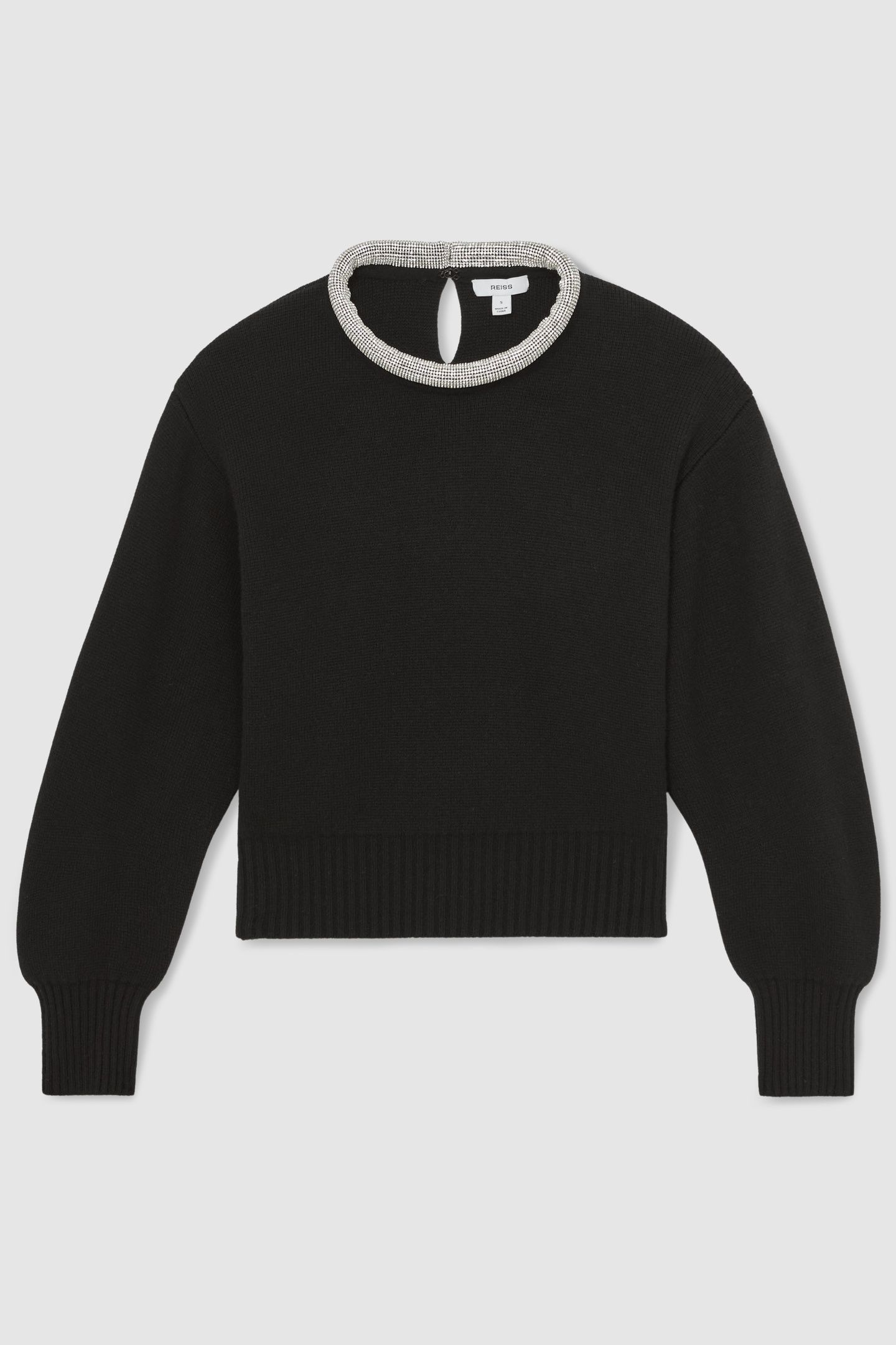 NECKLACE TRIM JUMPER BLACK 3