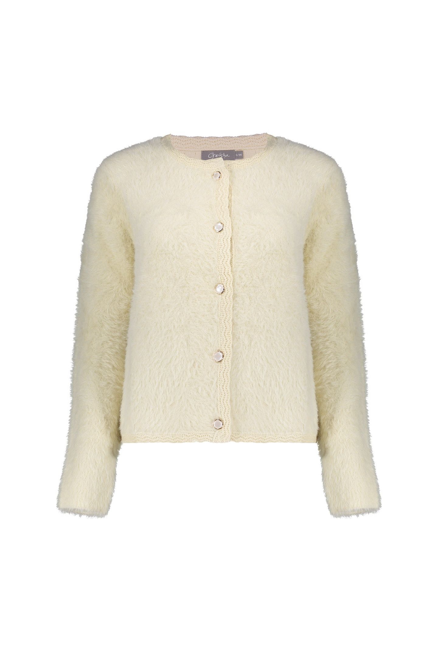 CARDIGAN HAIRY OFF-WHITE 1