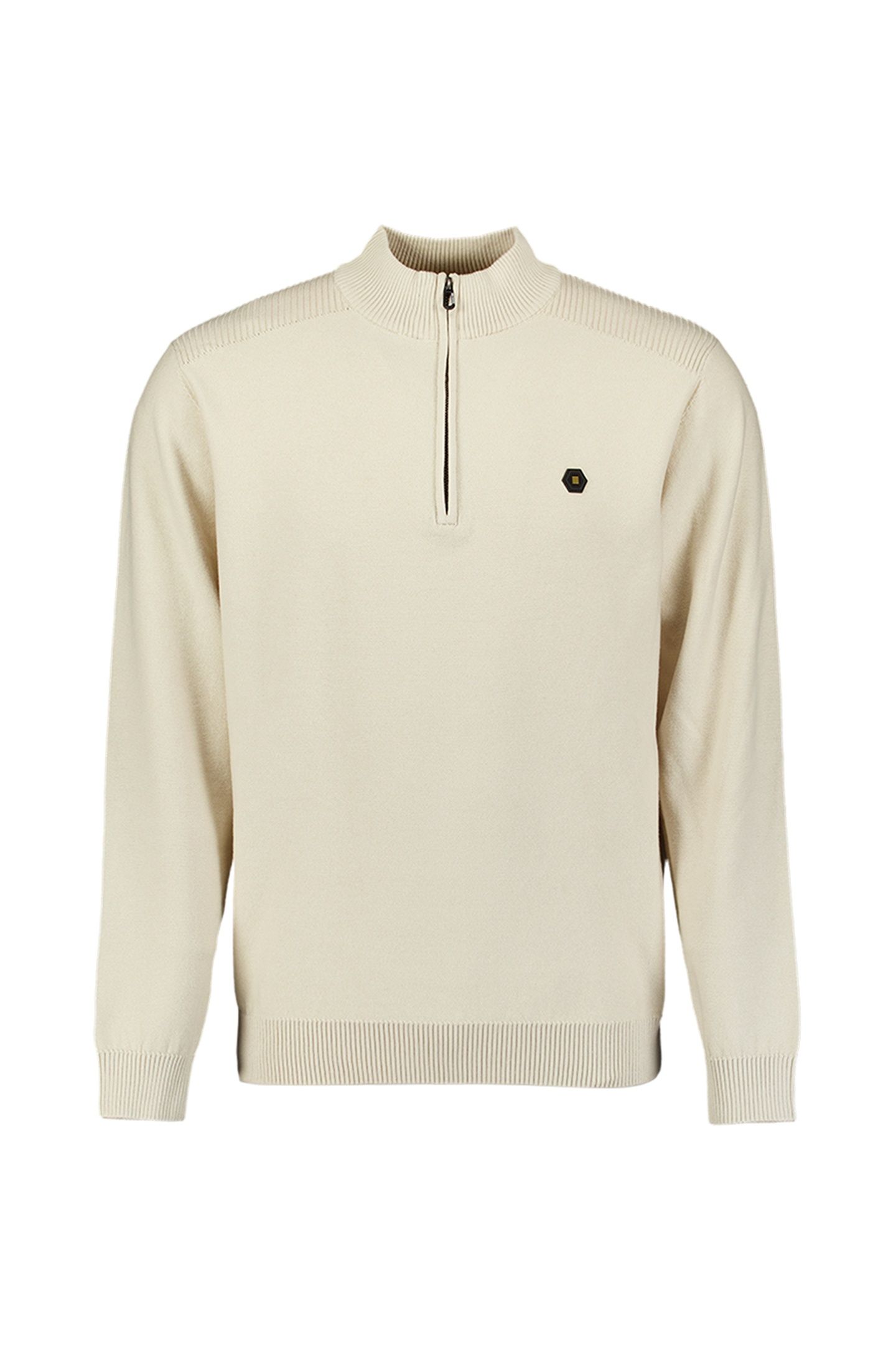 PULLOVER HALF ZIP SHOULDER DETAIL STONE 5