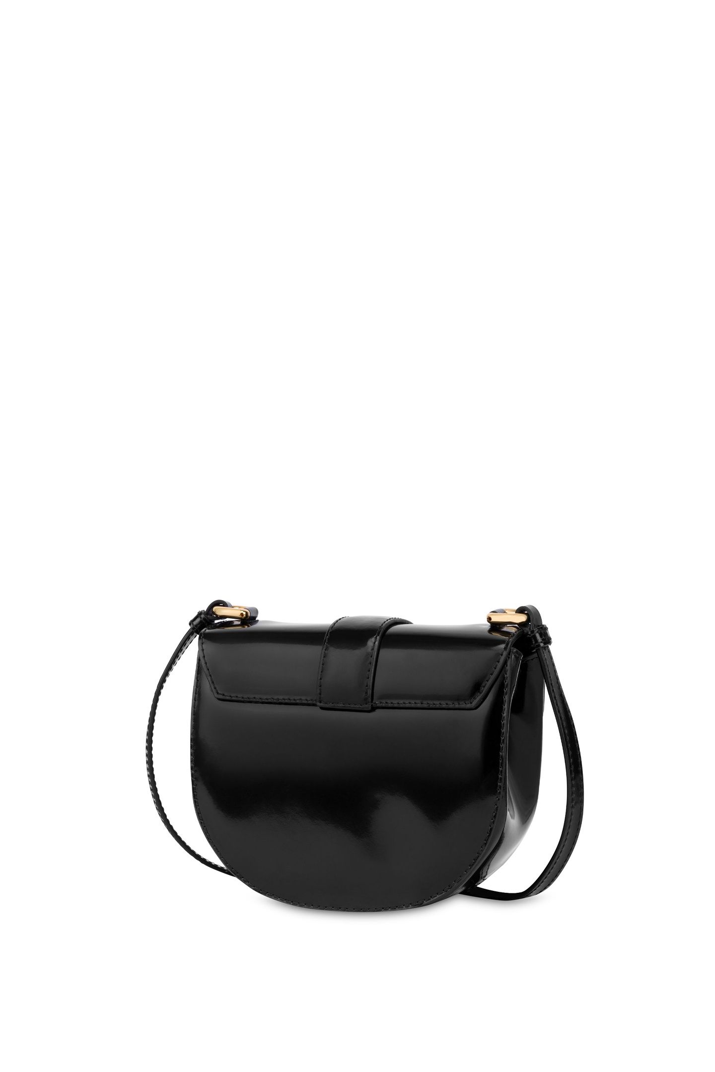 HEART LOCK CALFSKIN SHOULDER BAG BLACK 3
