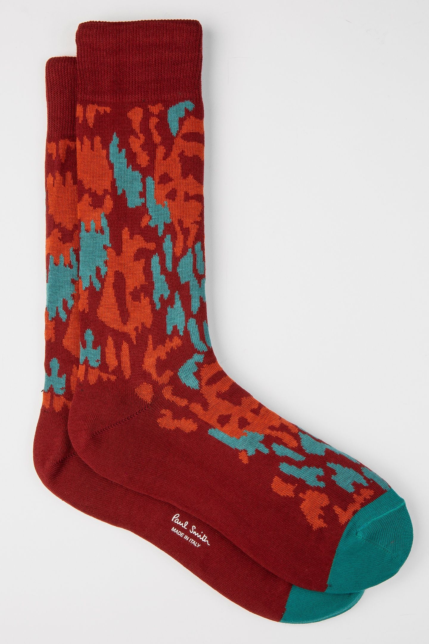 MEN SOCK BRISTOL CAMO BURGUNDY/ BORDE 1