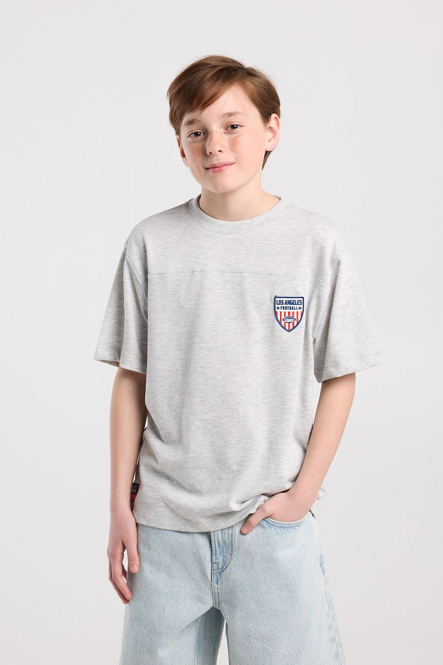 ENZO JR LIGHT GREY MELANGE 1