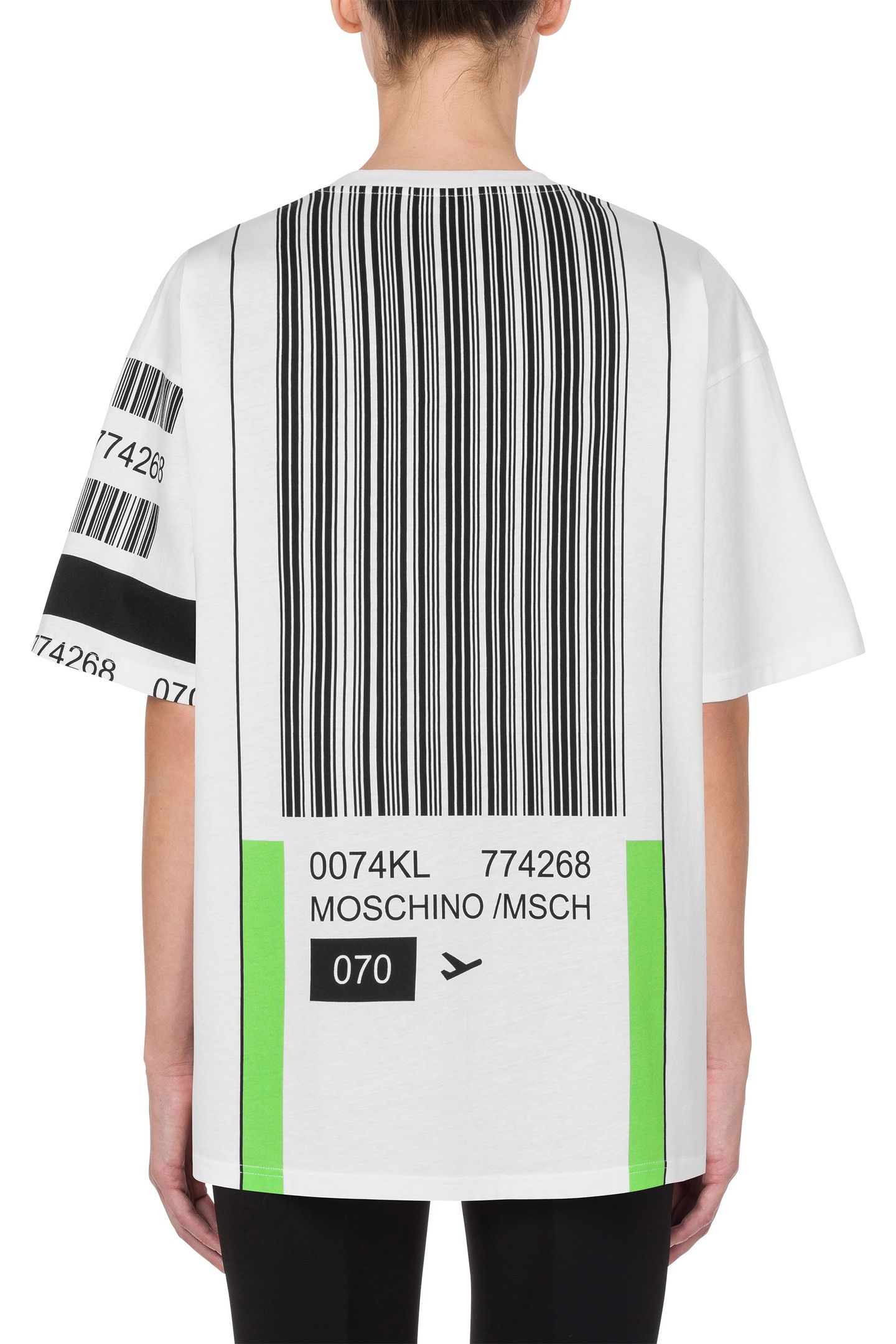 T-SHIRT MOSCHINO AIRPORT TAG WHITE 2