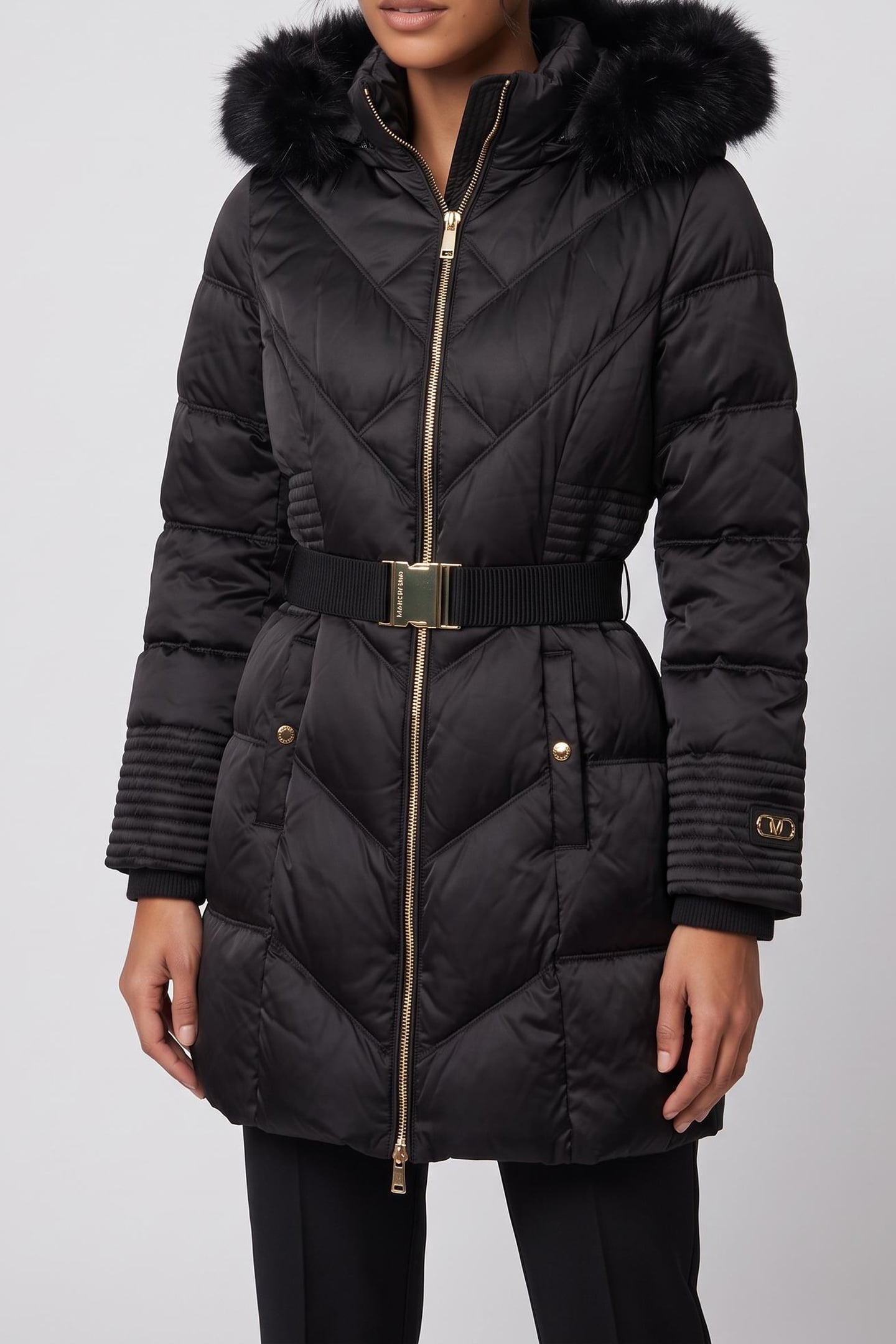 ELLY LONG DOWN JACKE JET BLACK A996 1