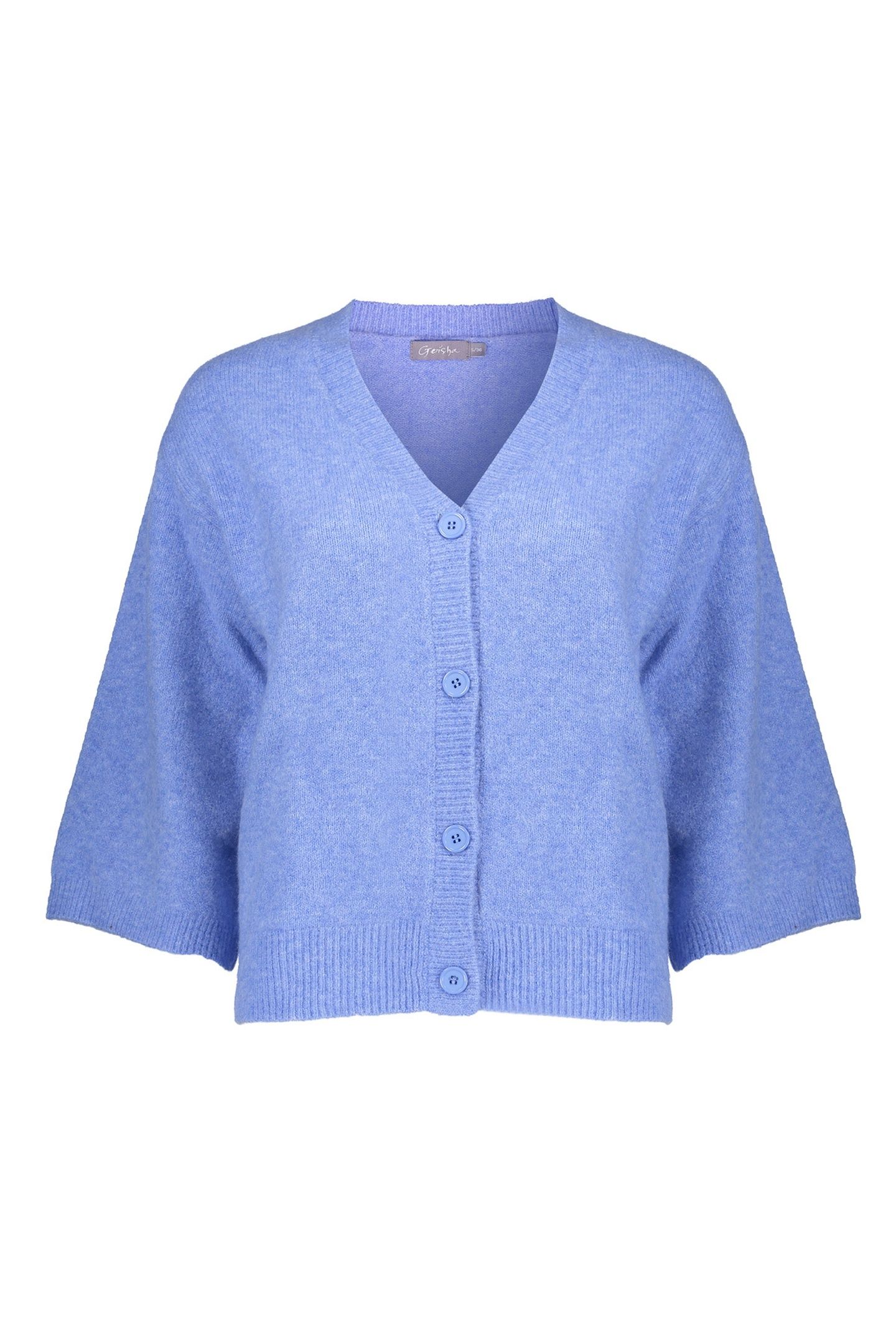 CARDIGAN V-NECK 3/4 SLEEVES BLUE 1