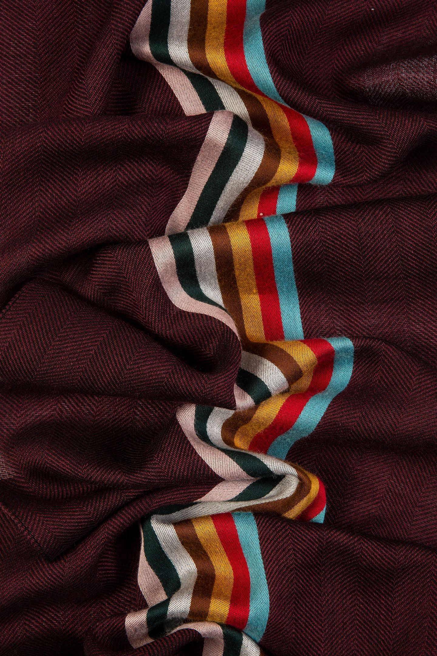 MEN SCARF CENTRAL MSTRP BURGUNDY/ BORDE 4