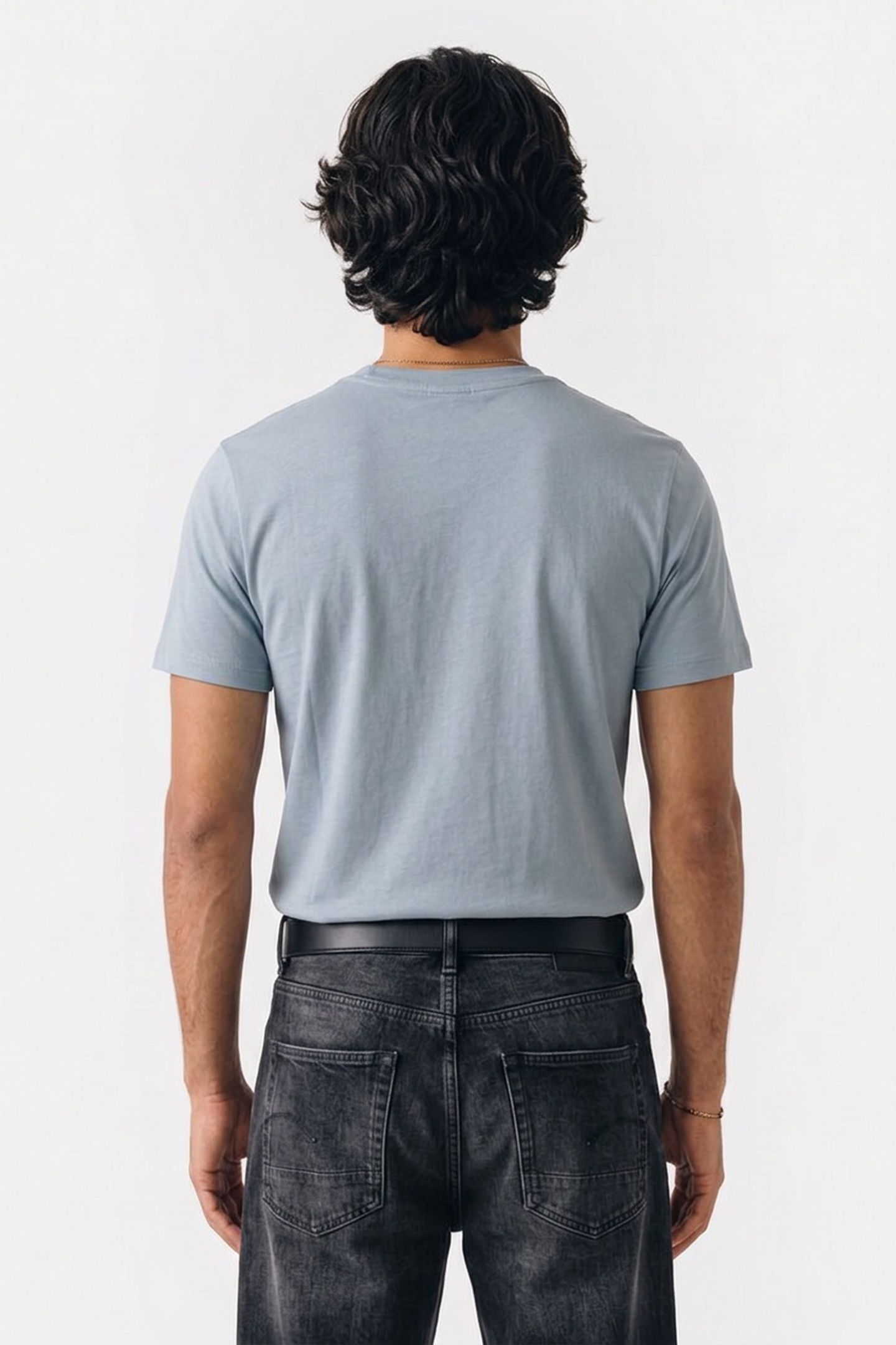 CHEST LOGO SLIM T-SHIRT LIGHT/PASTEL BLUE 2