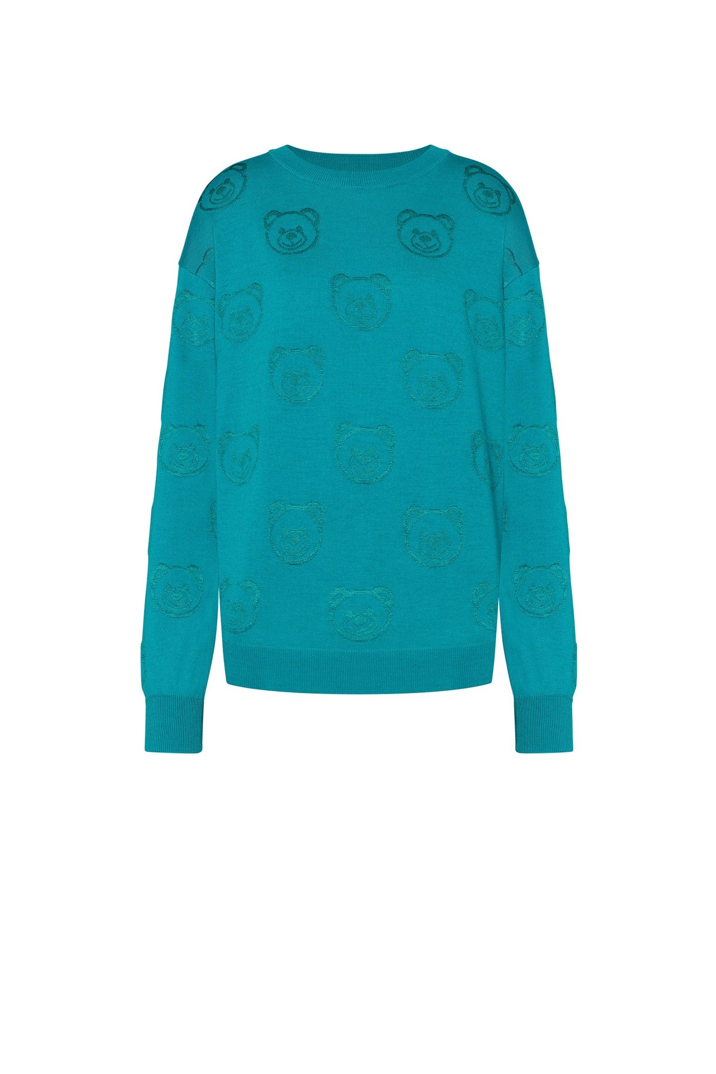 ALLOVER TEDDY BEAR WOOL PULLOVER LIGHT BLUE 3