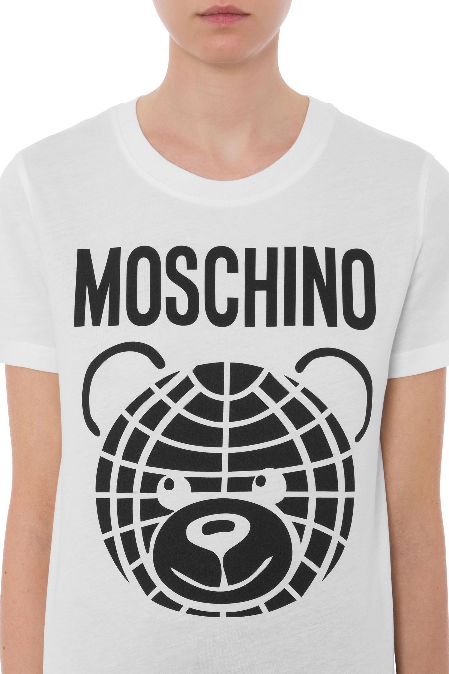 MOSCHINO TEDDY BEAR ORGANIC JERSEY T-SHIRT WHITE 4