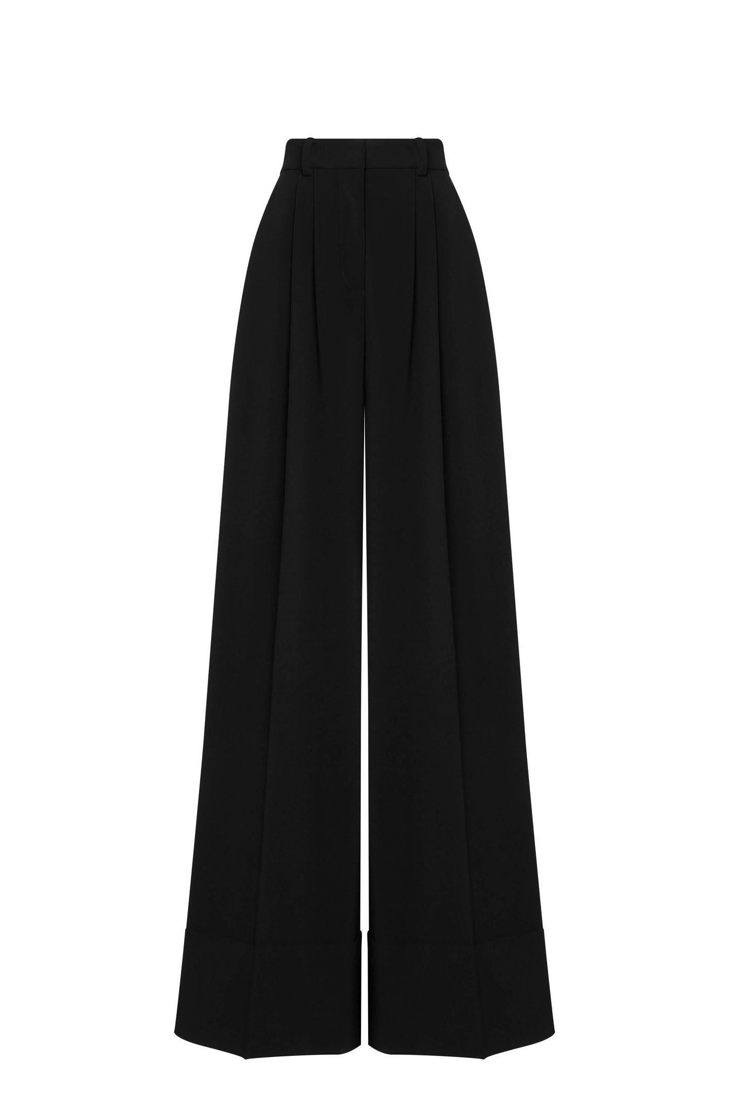 CREPE PALAZZO TROUSERS BLACK 3