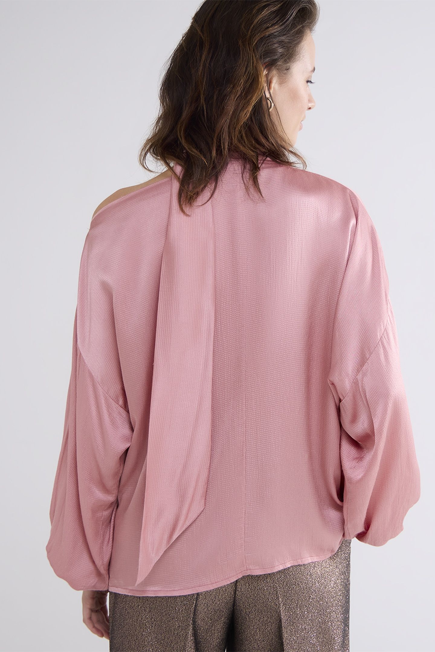 TOP SCARF HAMMERED VISCOSE ANTIQUE PINK 2